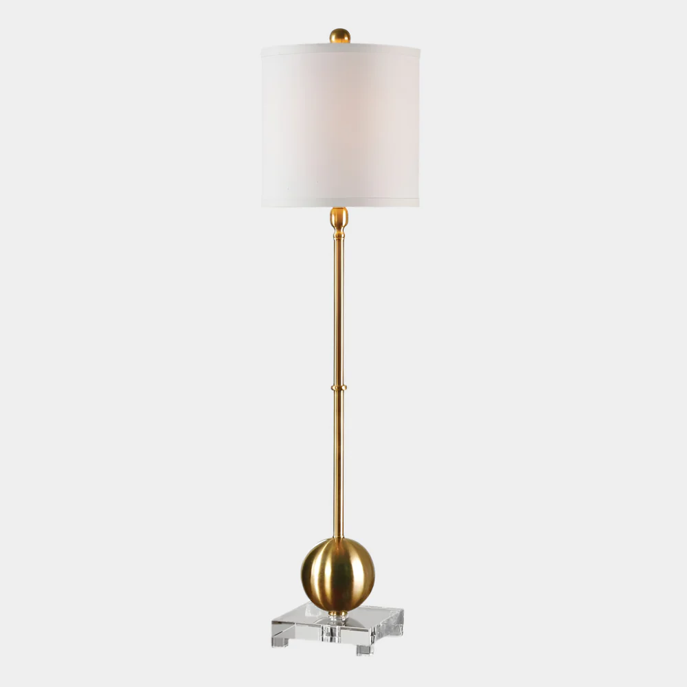 Laton Buffet Lamp, Brass