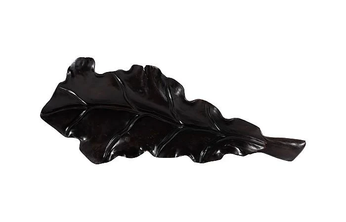 Leaf Bowl, Teak Wood, Black Finish - Image 2