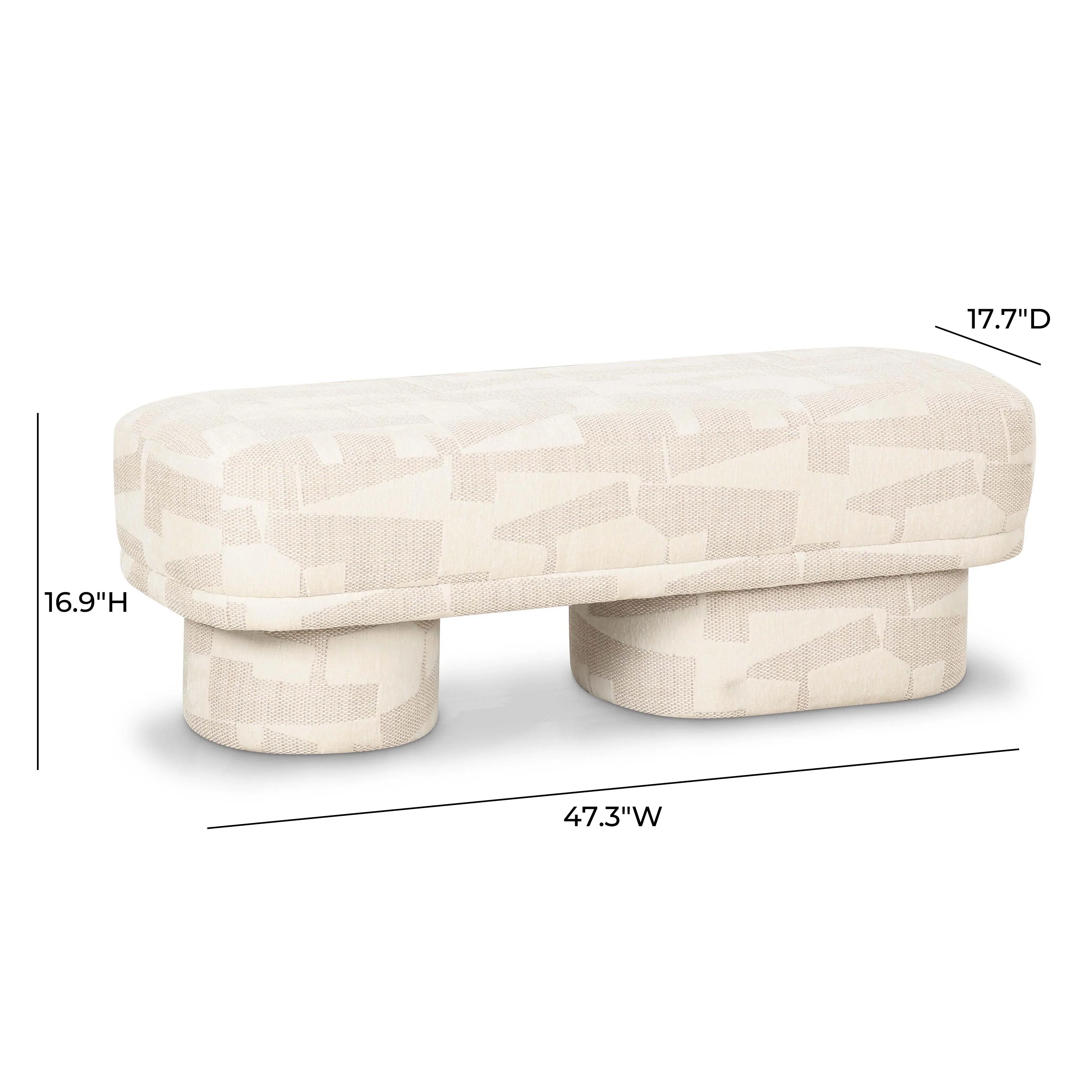 Lena 47" Performance Jacquard Bench - Image 15
