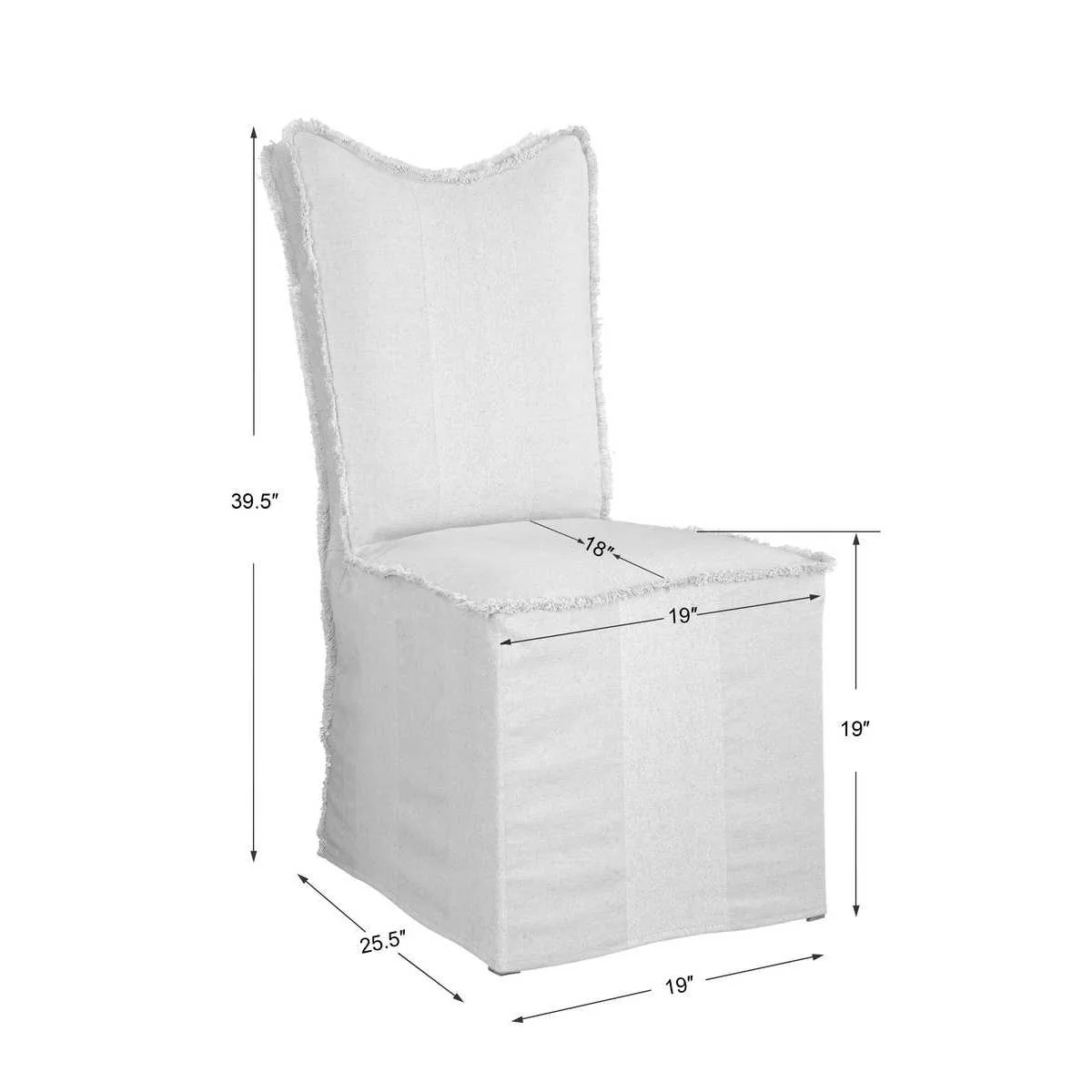 Lenore Armless Chair, Flax, 2 Per Box, Priced Each - Image 3