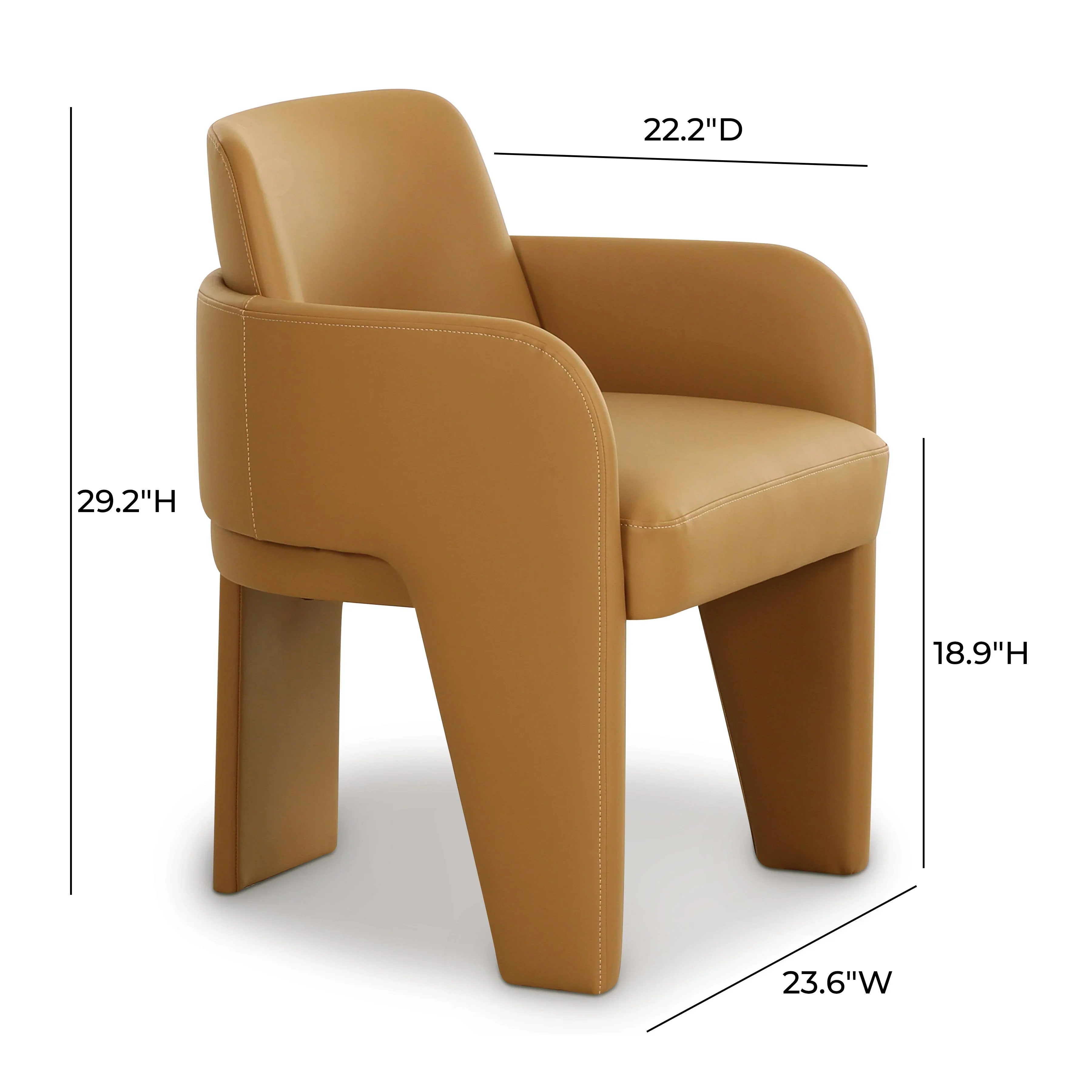Leo Performance Vegan Leather Dining Chair - Image 18