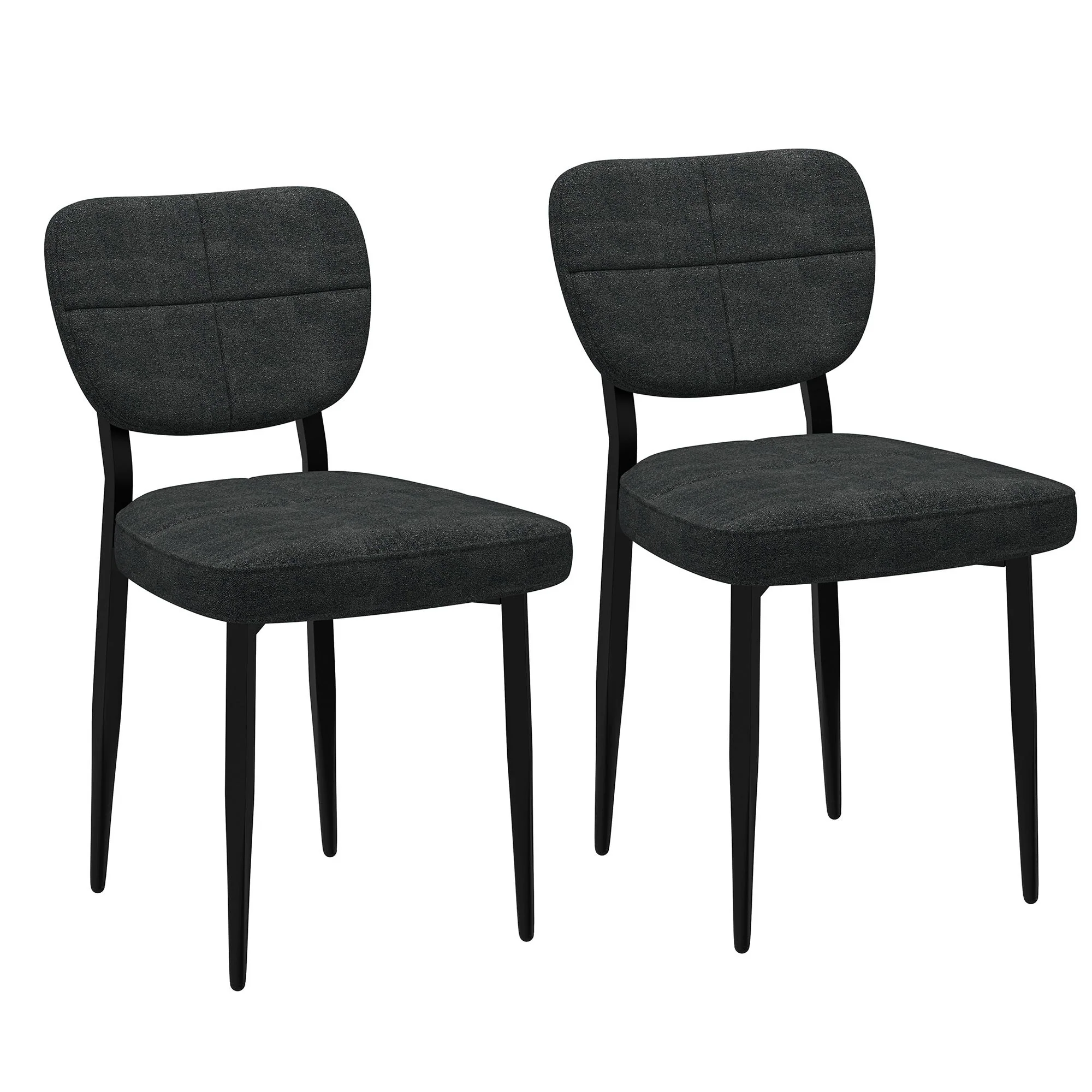 Leon/Zeke 5pc Dining Set in Natural Table with Charcoal Chair - Image 10