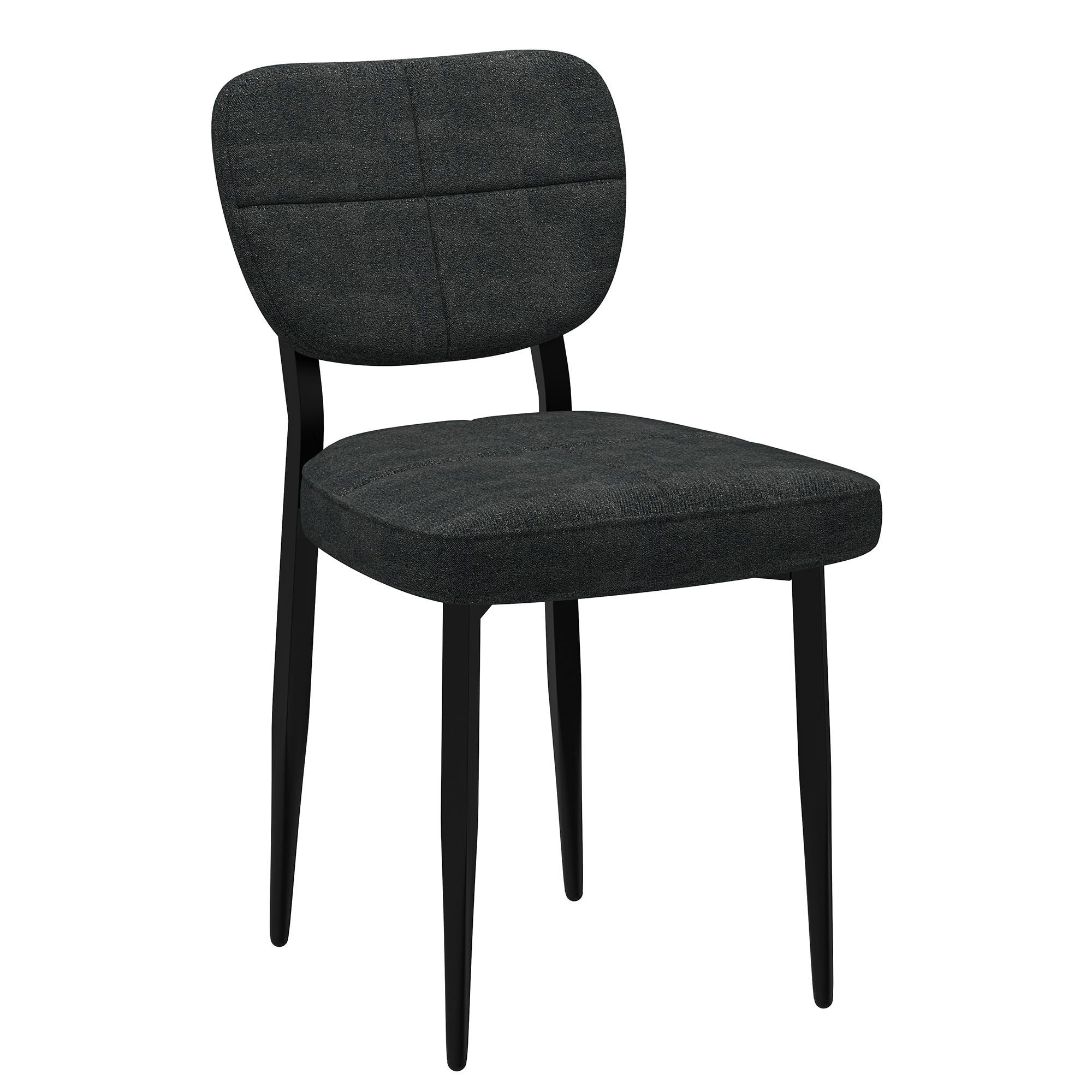 Leon/Zeke 5pc Dining Set in Natural Table with Charcoal Chair - Image 7