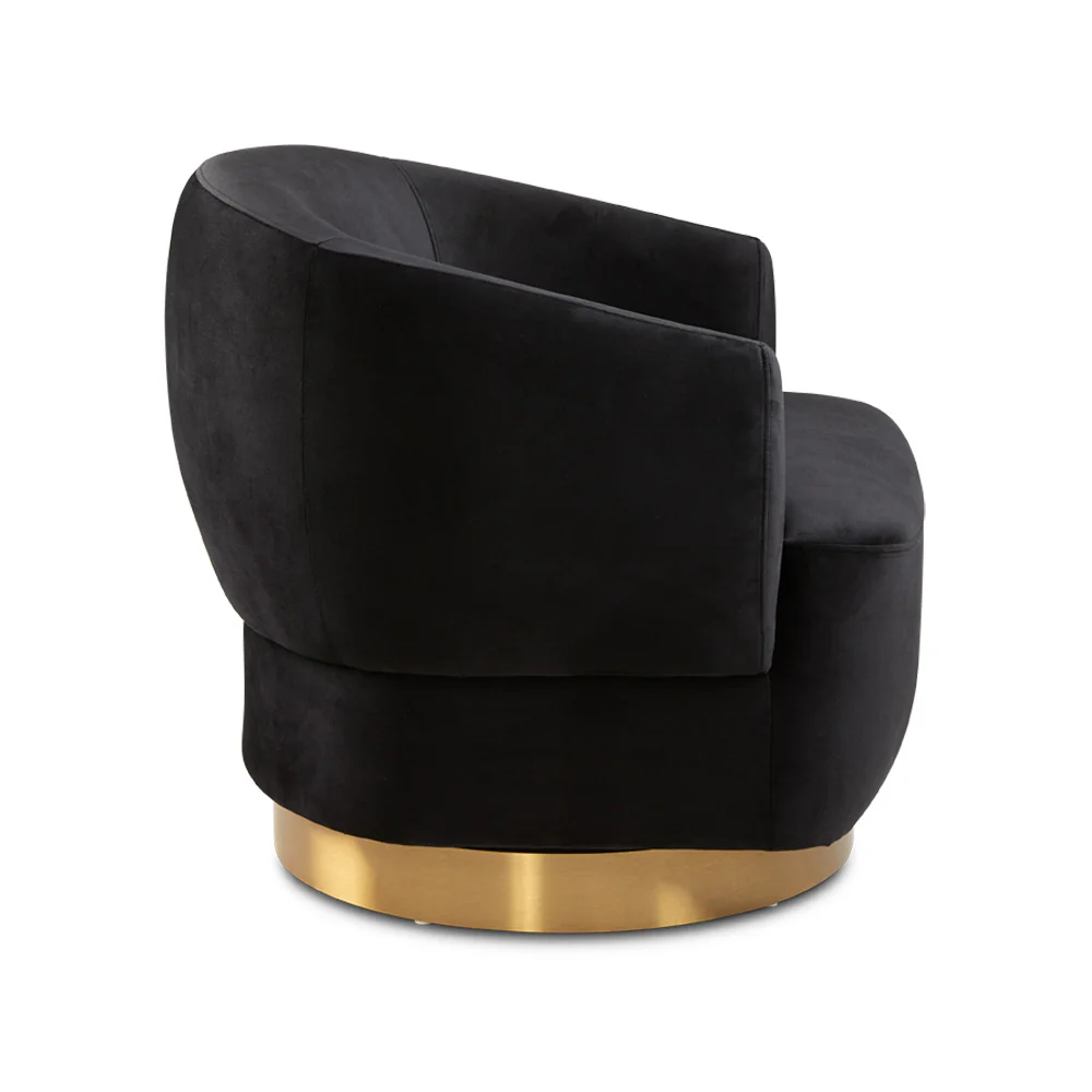 Liam Accent Chair Black Velvet - Image 5