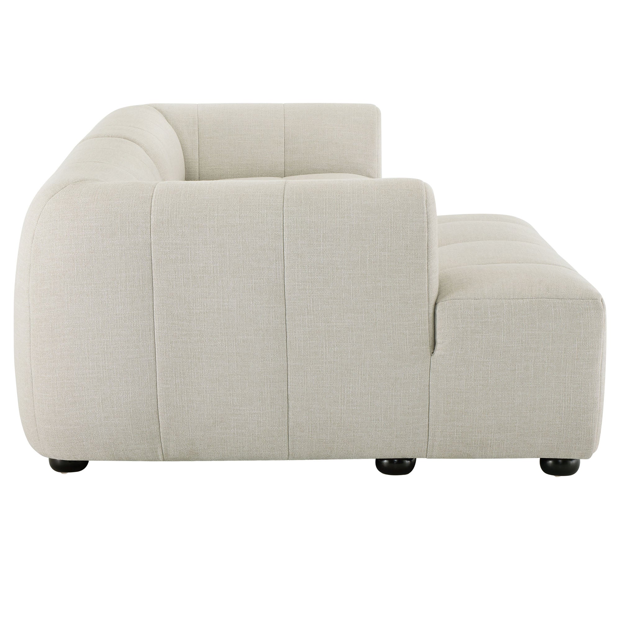 Liana Left-Facing Upholstered Fabric Modular Sofa with Chaise - Image 14