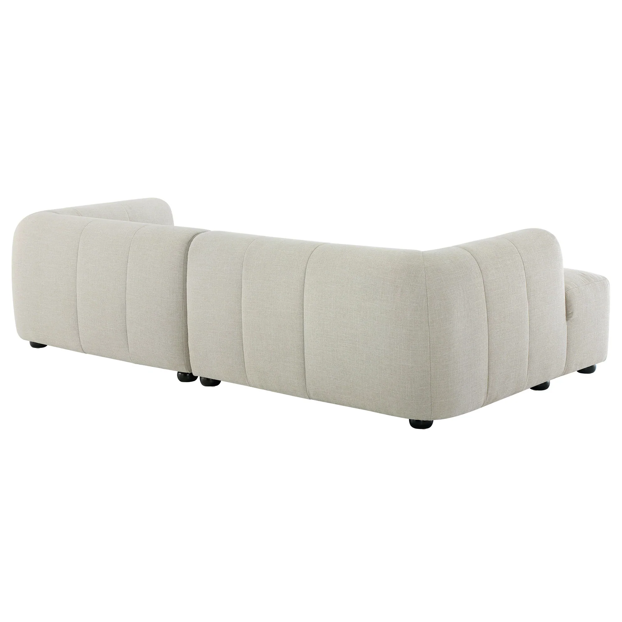 Liana Left-Facing Upholstered Fabric Modular Sofa with Chaise - Image 15