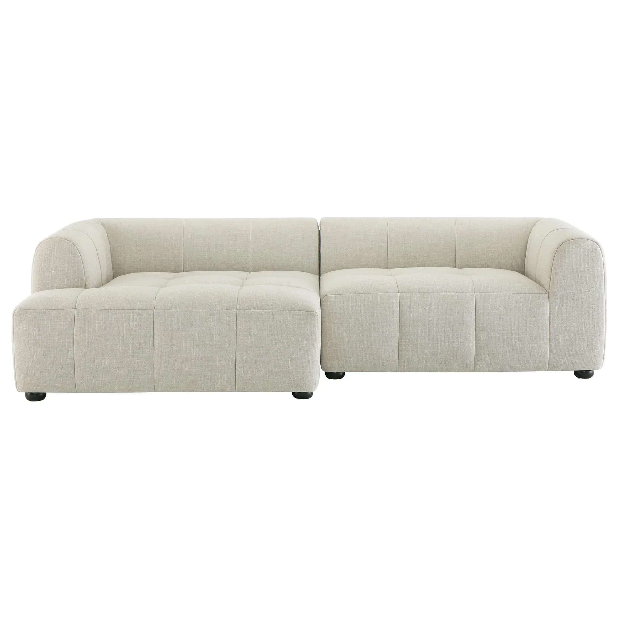 Liana Left-Facing Upholstered Fabric Modular Sofa with Chaise - Image 16