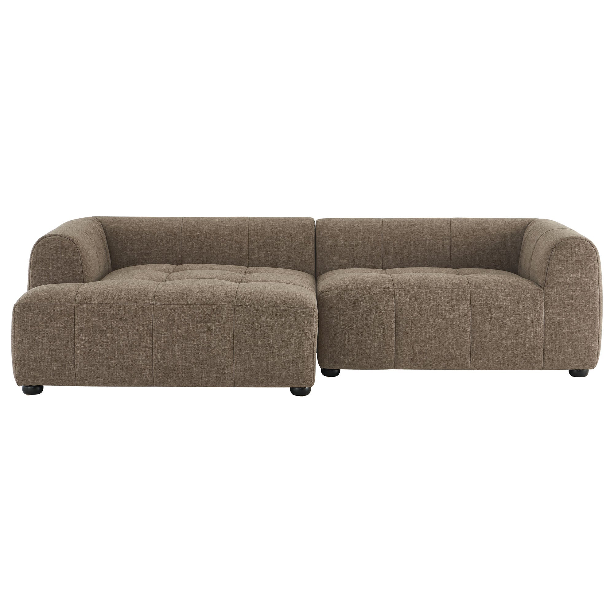Liana Left-Facing Upholstered Fabric Modular Sofa with Chaise - Image 24