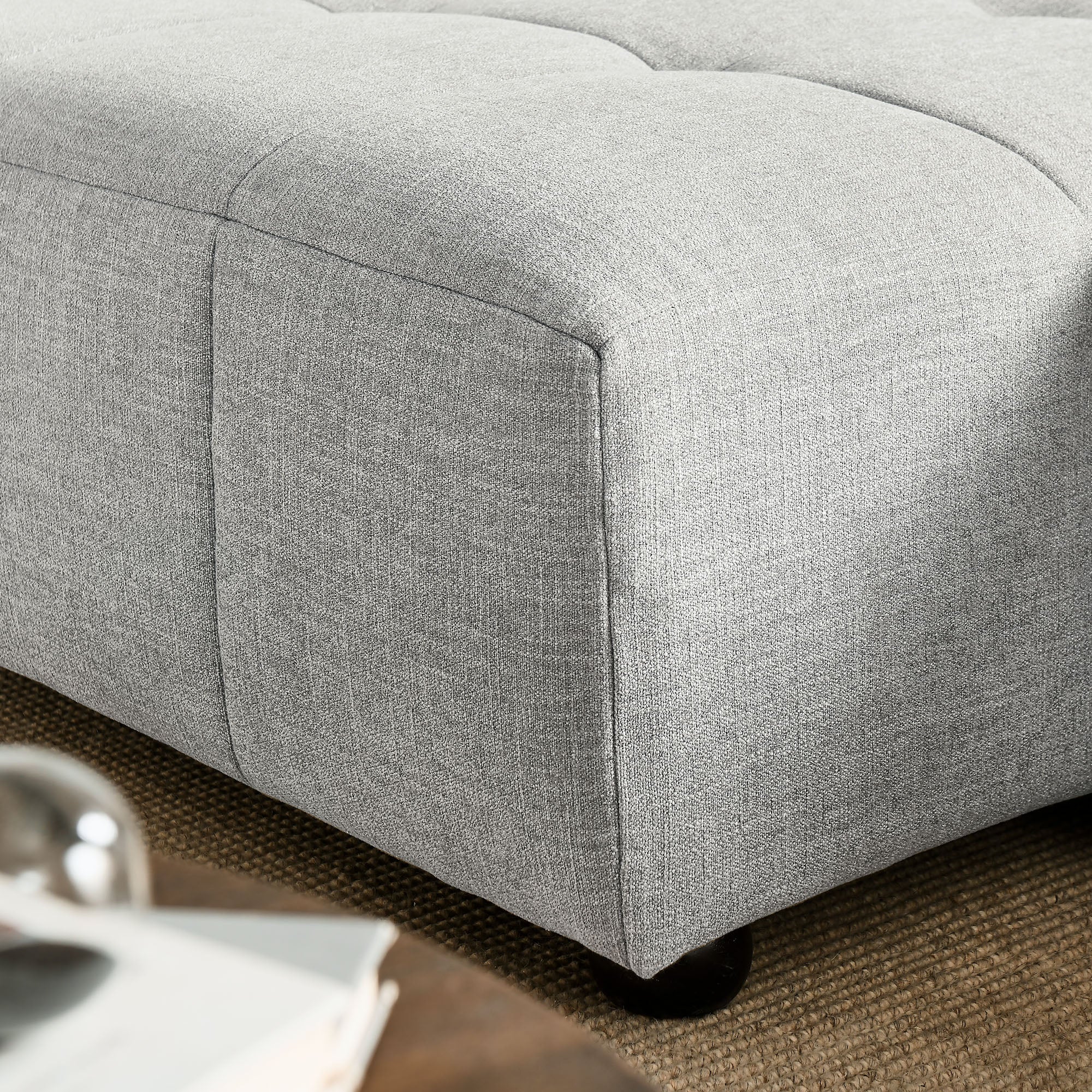Liana Left-Facing Upholstered Fabric Modular Sofa with Chaise - Image 3