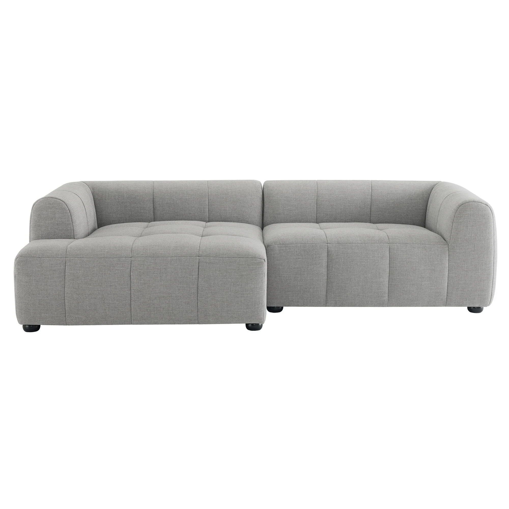Liana Left-Facing Upholstered Fabric Modular Sofa with Chaise - Image 8