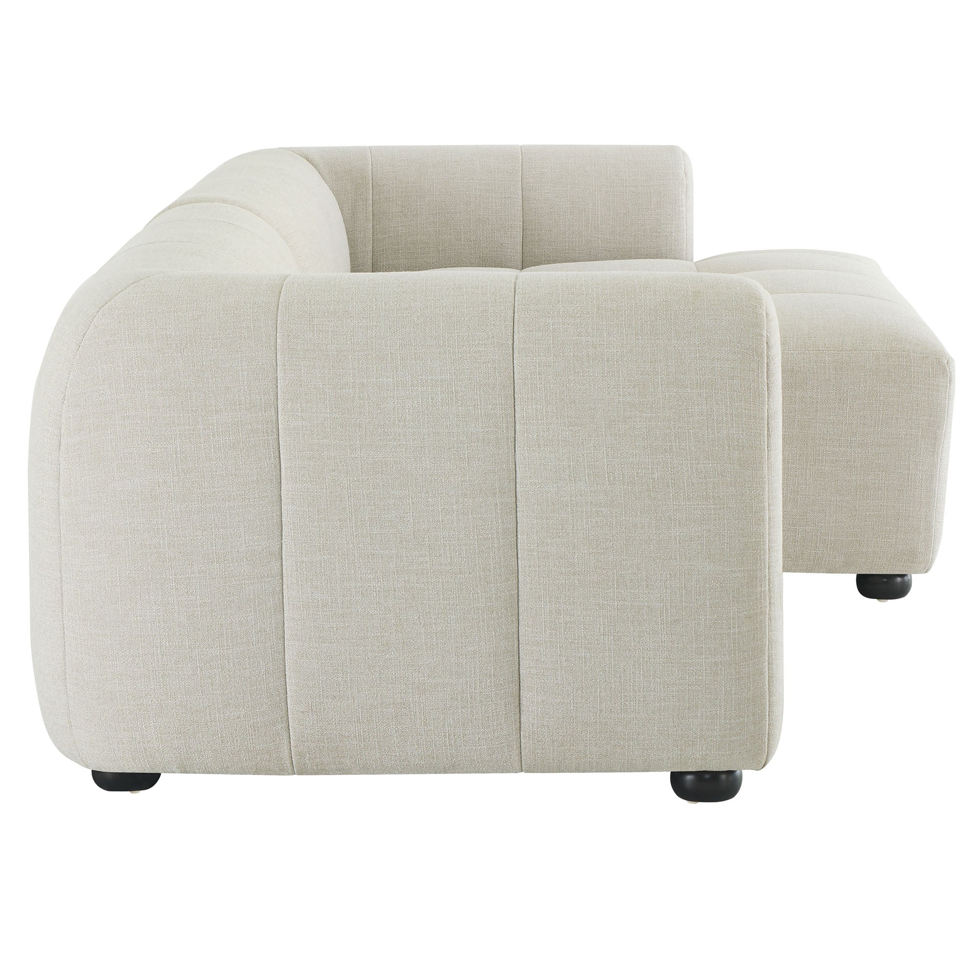 Liana Right-Facing Upholstered Fabric Modular Sofa with Chaise - Image 14