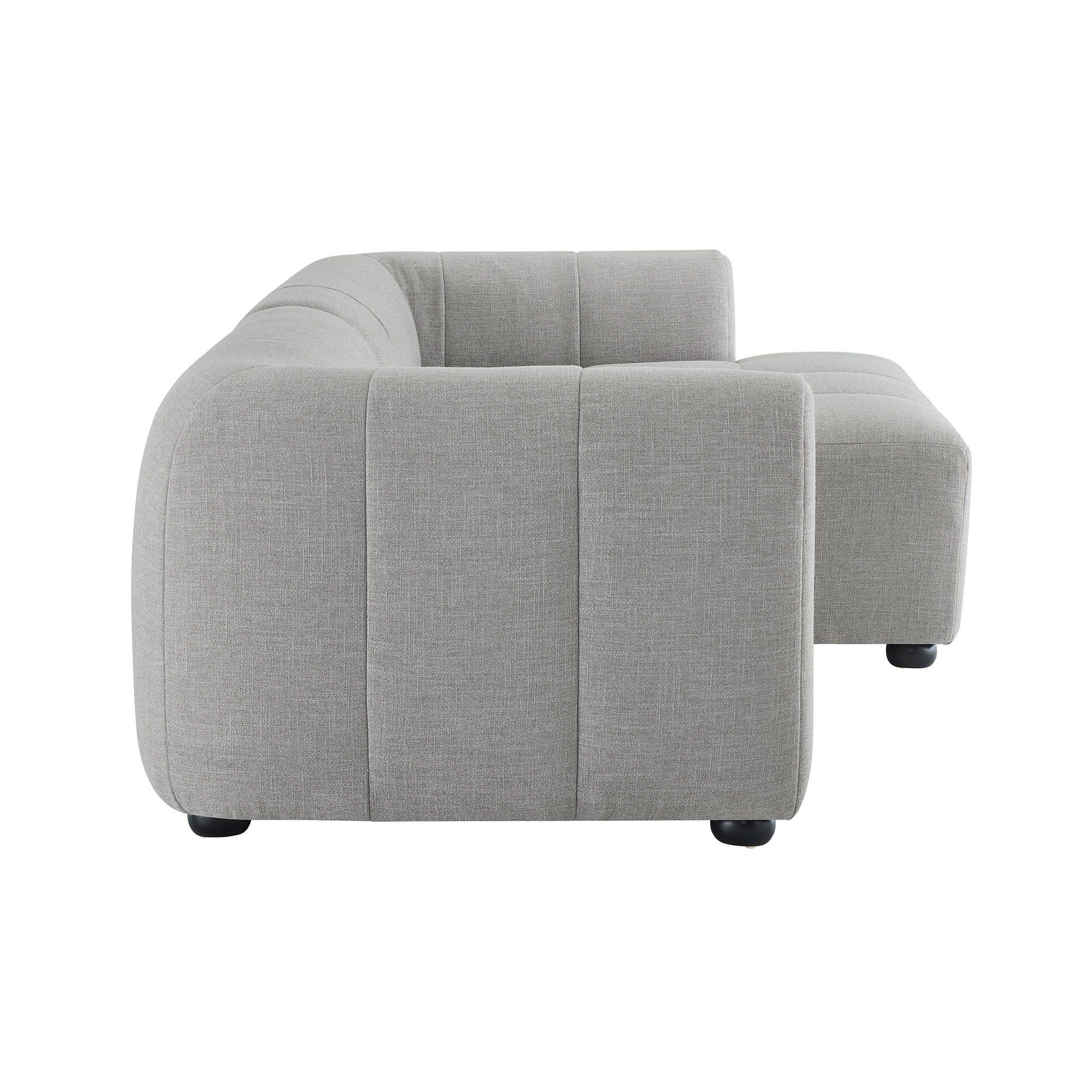 Liana Right-Facing Upholstered Fabric Modular Sofa with Chaise - Image 6