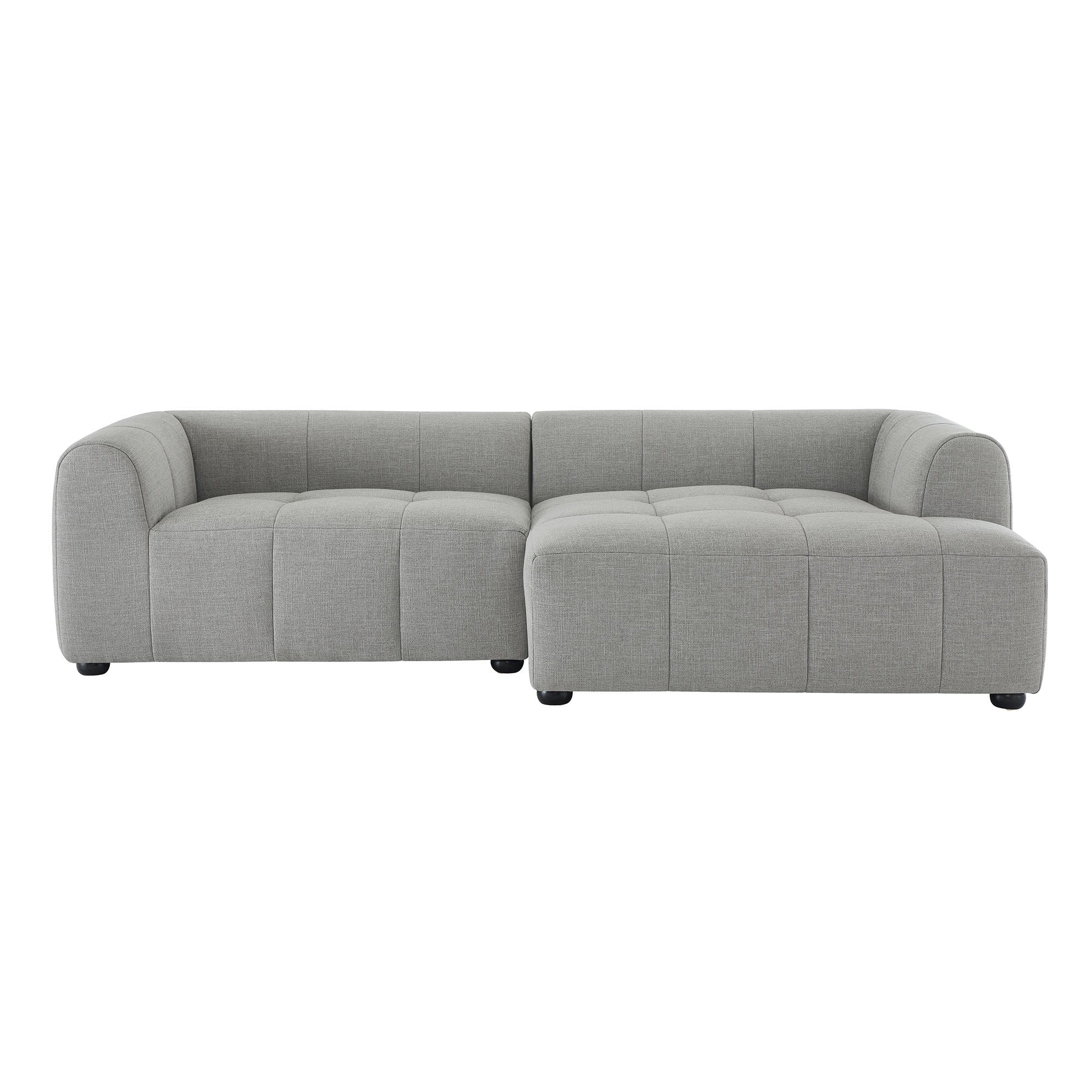 Liana Right-Facing Upholstered Fabric Modular Sofa with Chaise - Image 8