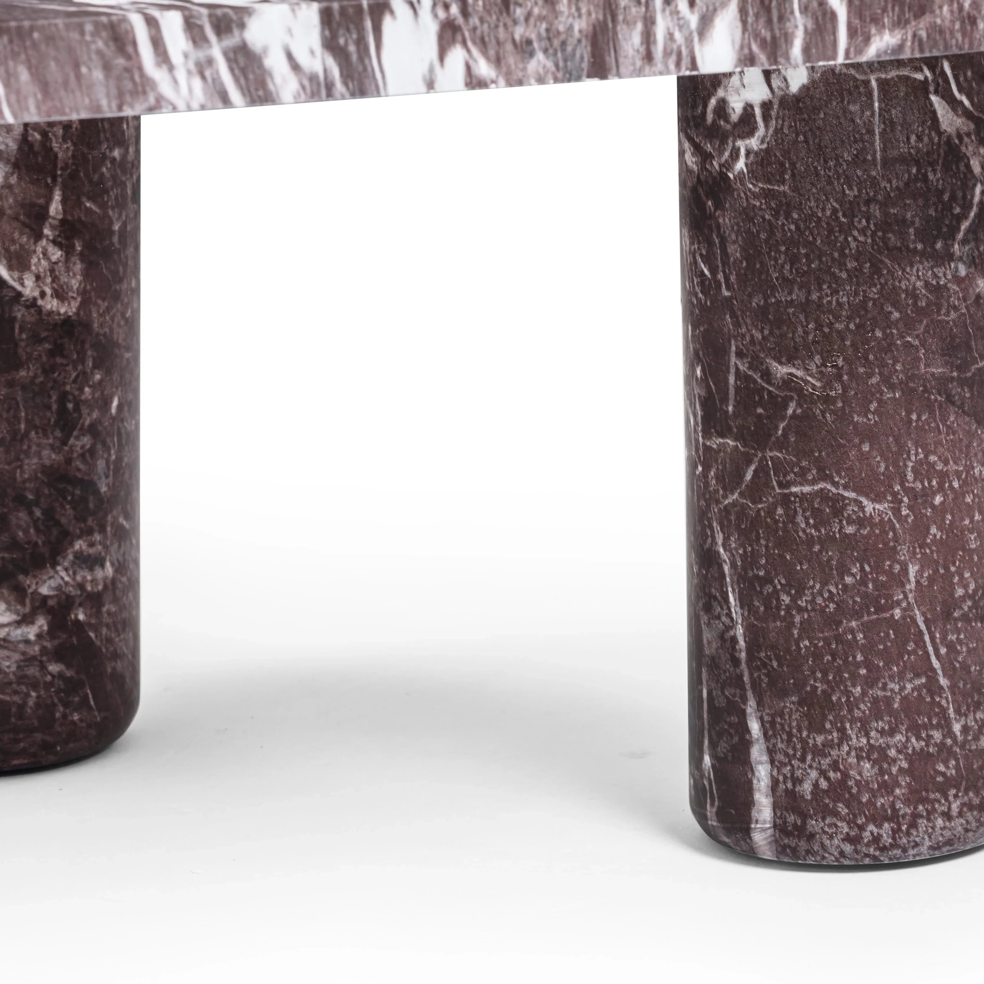 Libby 2-Piece Faux Red Levanto Marble Indoor/Outdoor Nesting Coffee Table Set - Image 5
