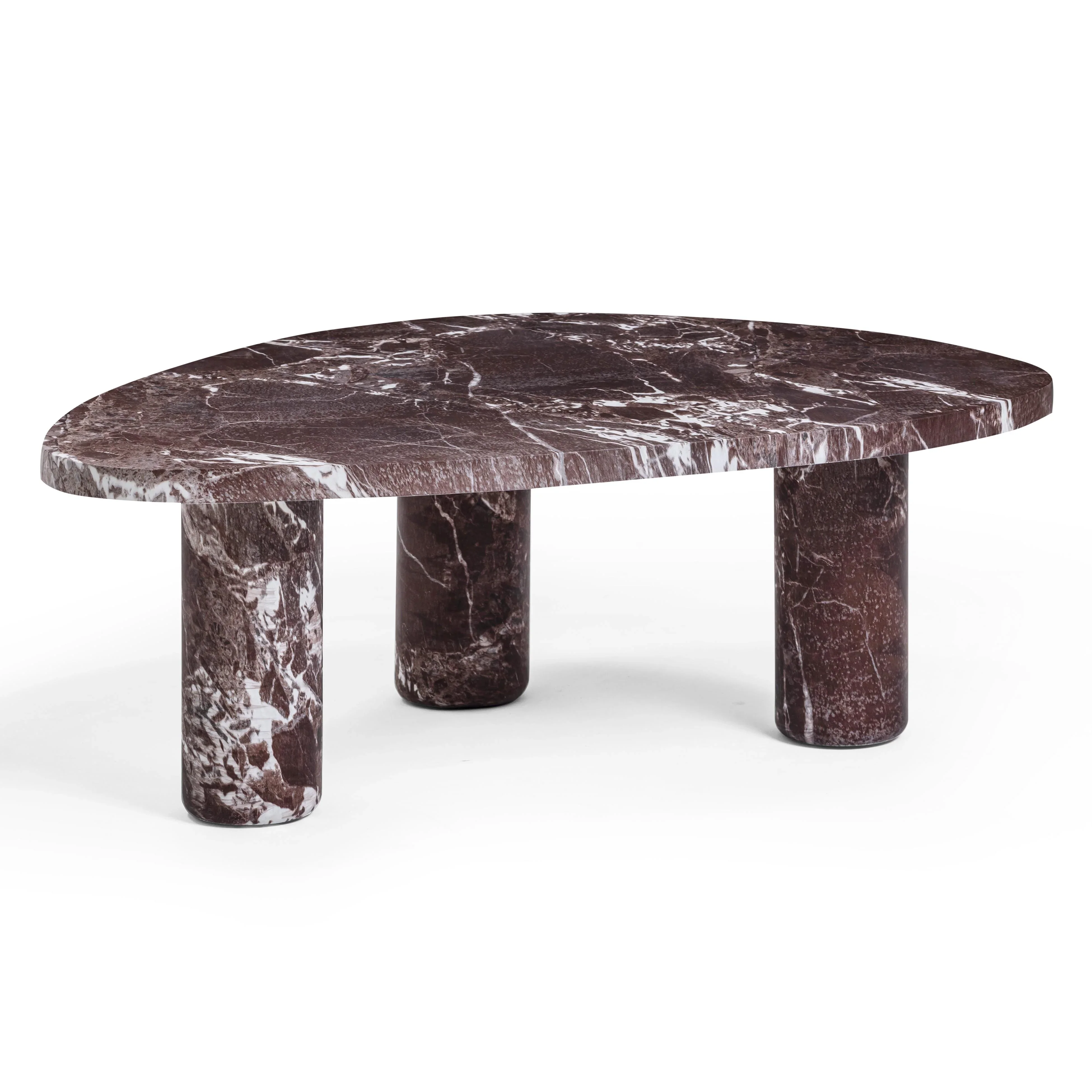 Libby Faux Red Levanto Marble Indoor/Outdoor Coffee Table (36"-48") - Image 3