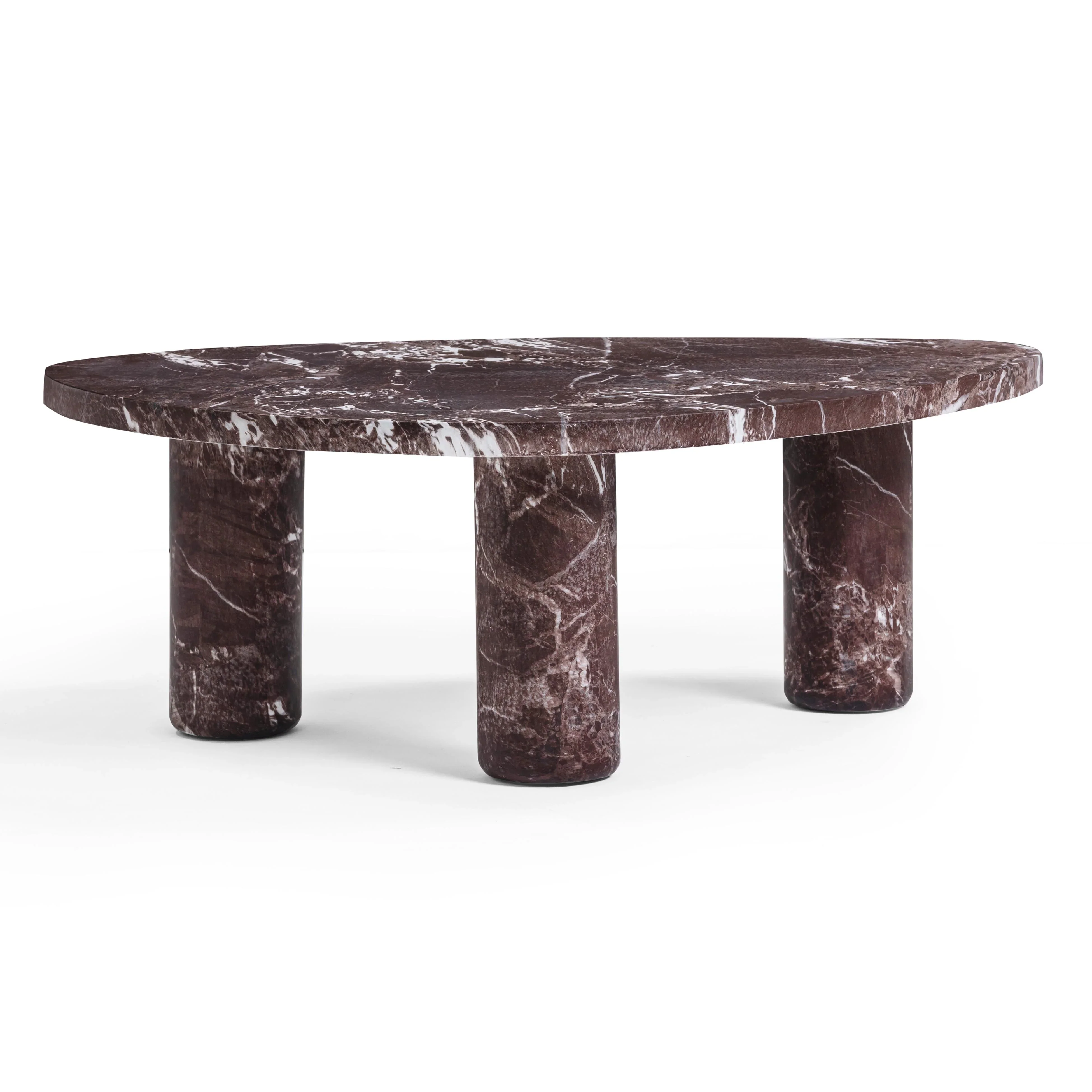 Libby Faux Red Levanto Marble Indoor/Outdoor Coffee Table (36"-48") - Image 4