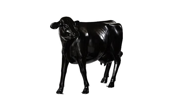 Life Size Cow, No Horns, Gel Coat Black - Image 3
