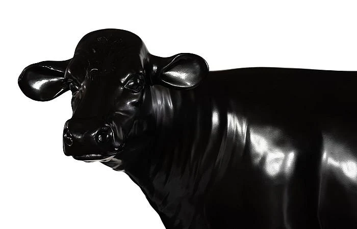 Life Size Cow, No Horns, Gel Coat Black - Image 4