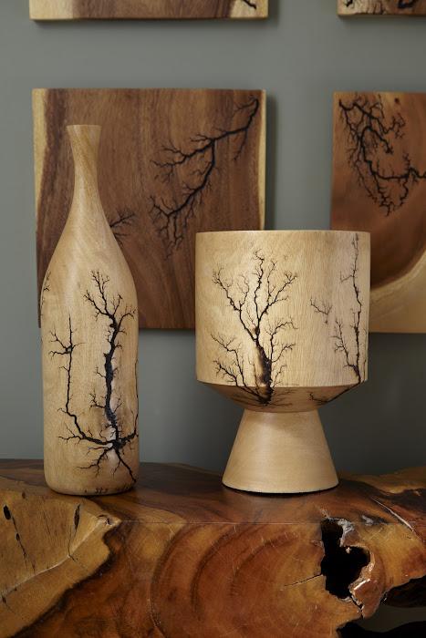 Lightning Bottle, Mango Wood, Curved Neck - Image 3