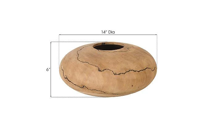 Lightning Vase, Mango Wood, Low 13"-14"Dia - Image 5