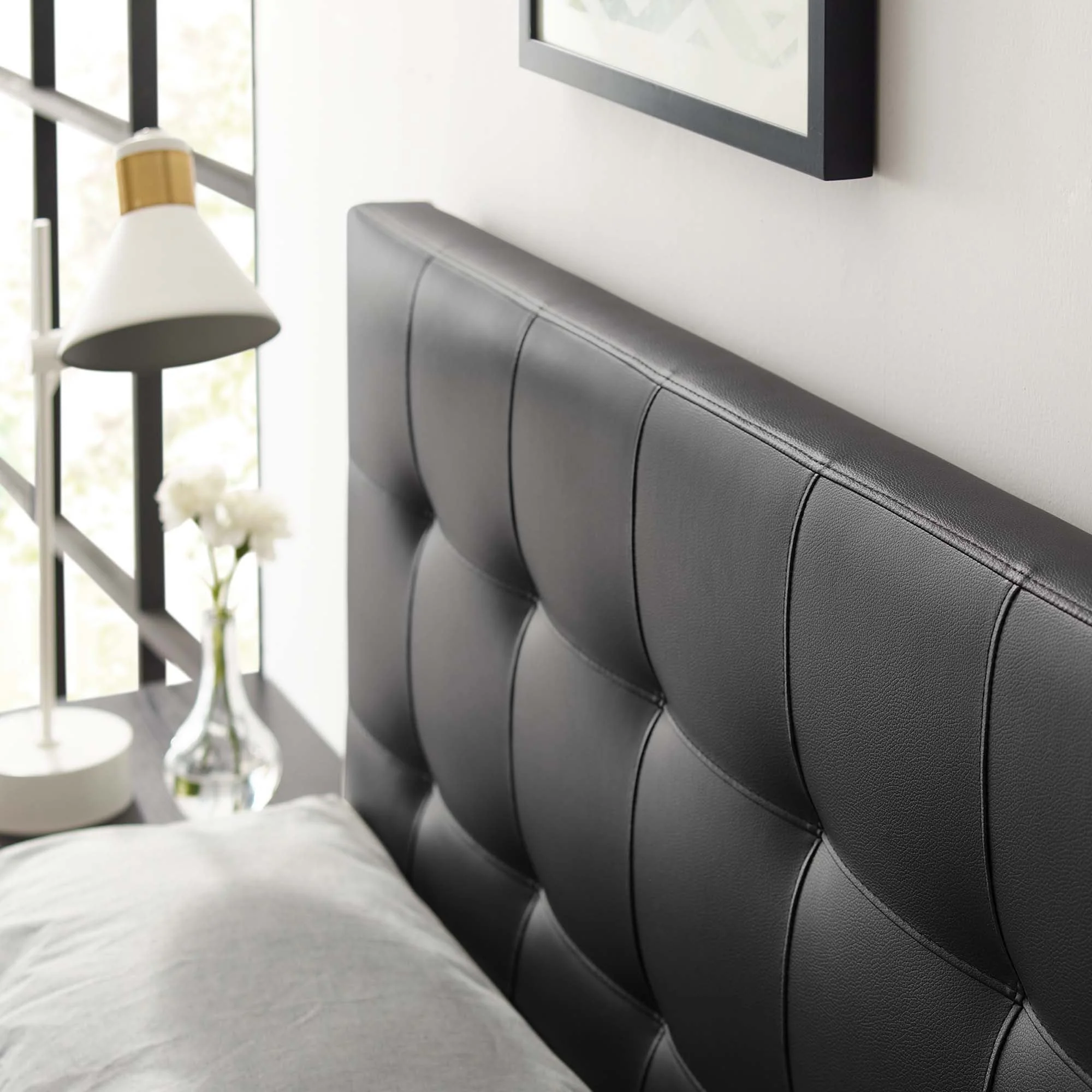 Lily Upholstered Vinyl Headboard - Image 3