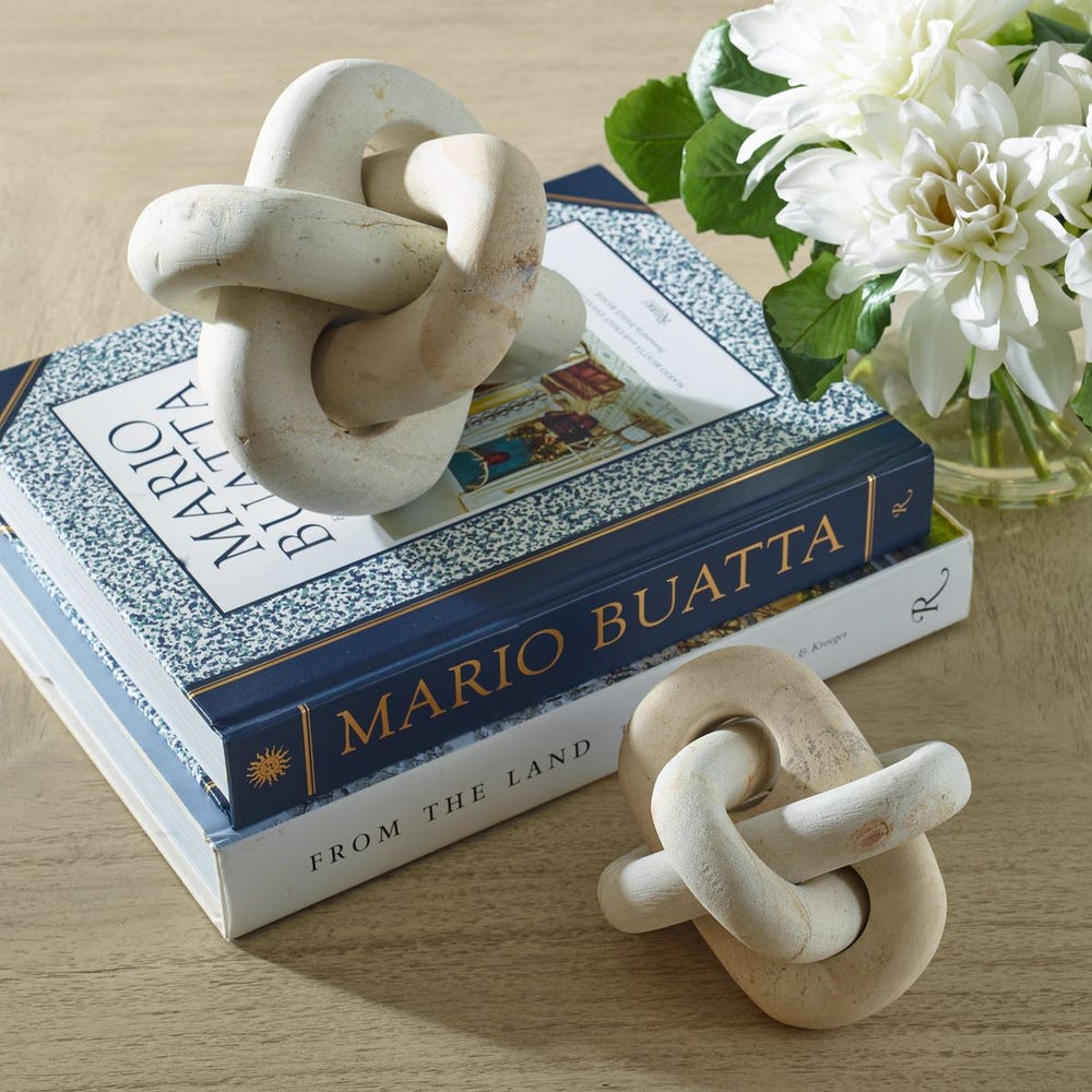 Limestone Link Outdoor Sculptures, S/2 - Image 5