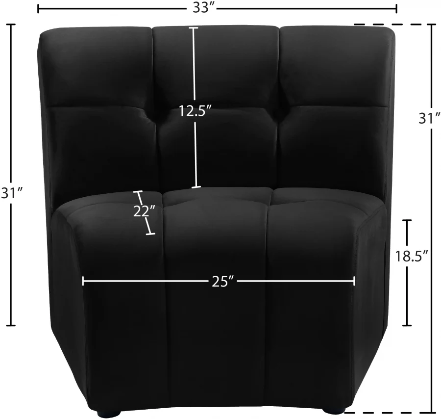 Limitless Velvet Upholstered Modular Chair - Image 13