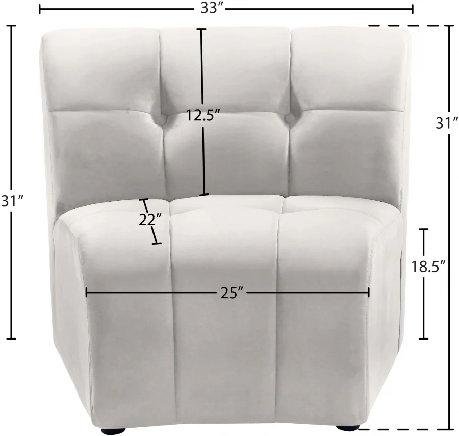 Limitless Velvet Upholstered Modular Chair - Image 41