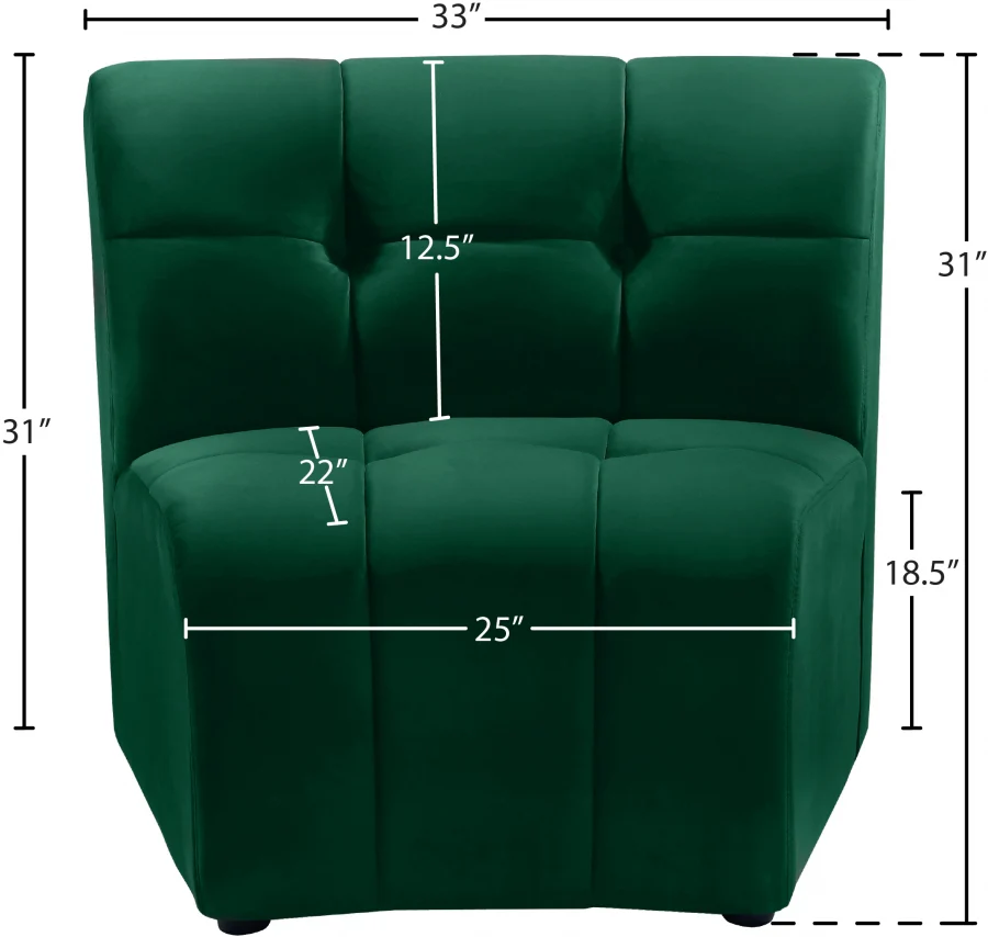 Limitless Velvet Upholstered Modular Chair - Image 69