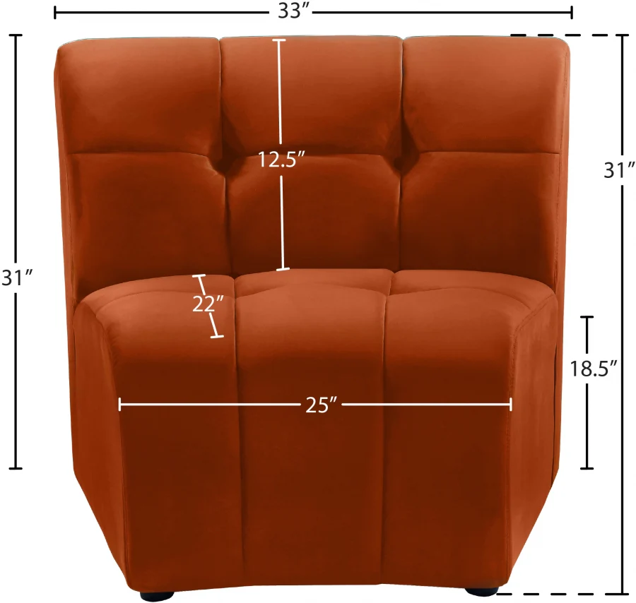 Limitless Velvet Upholstered Modular Chair - Image 79