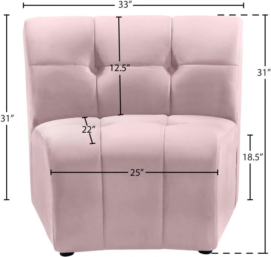 Limitless Velvet Upholstered Modular Chair - Image 93