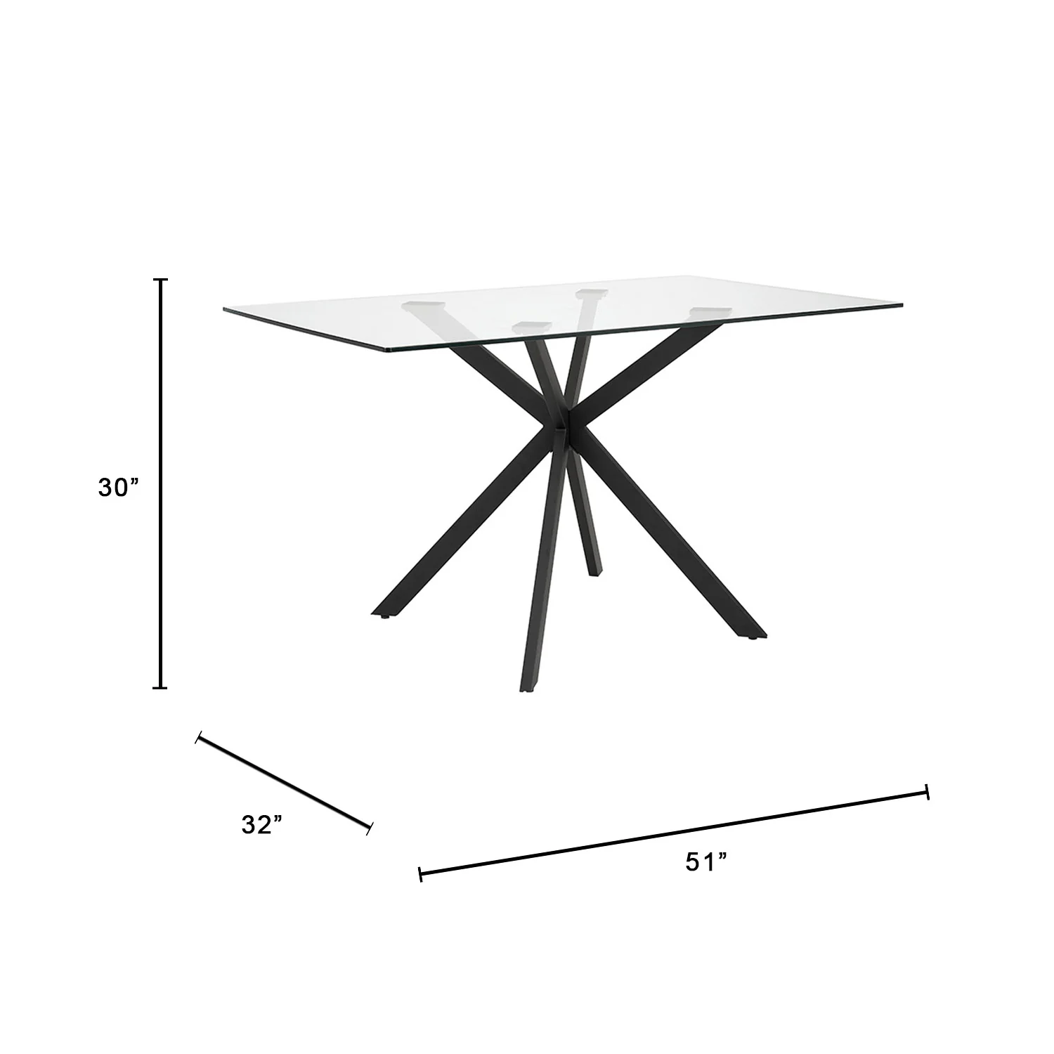 Lincoln Black Dining Table - Image 4