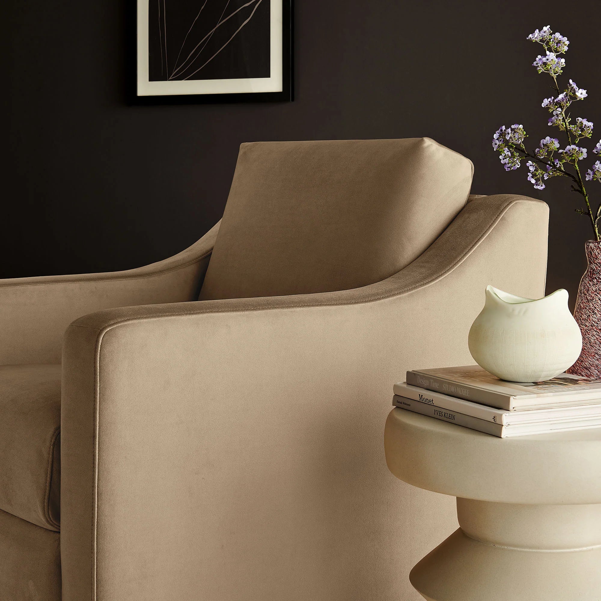 Liora Performance Velvet Armchair - Image 30