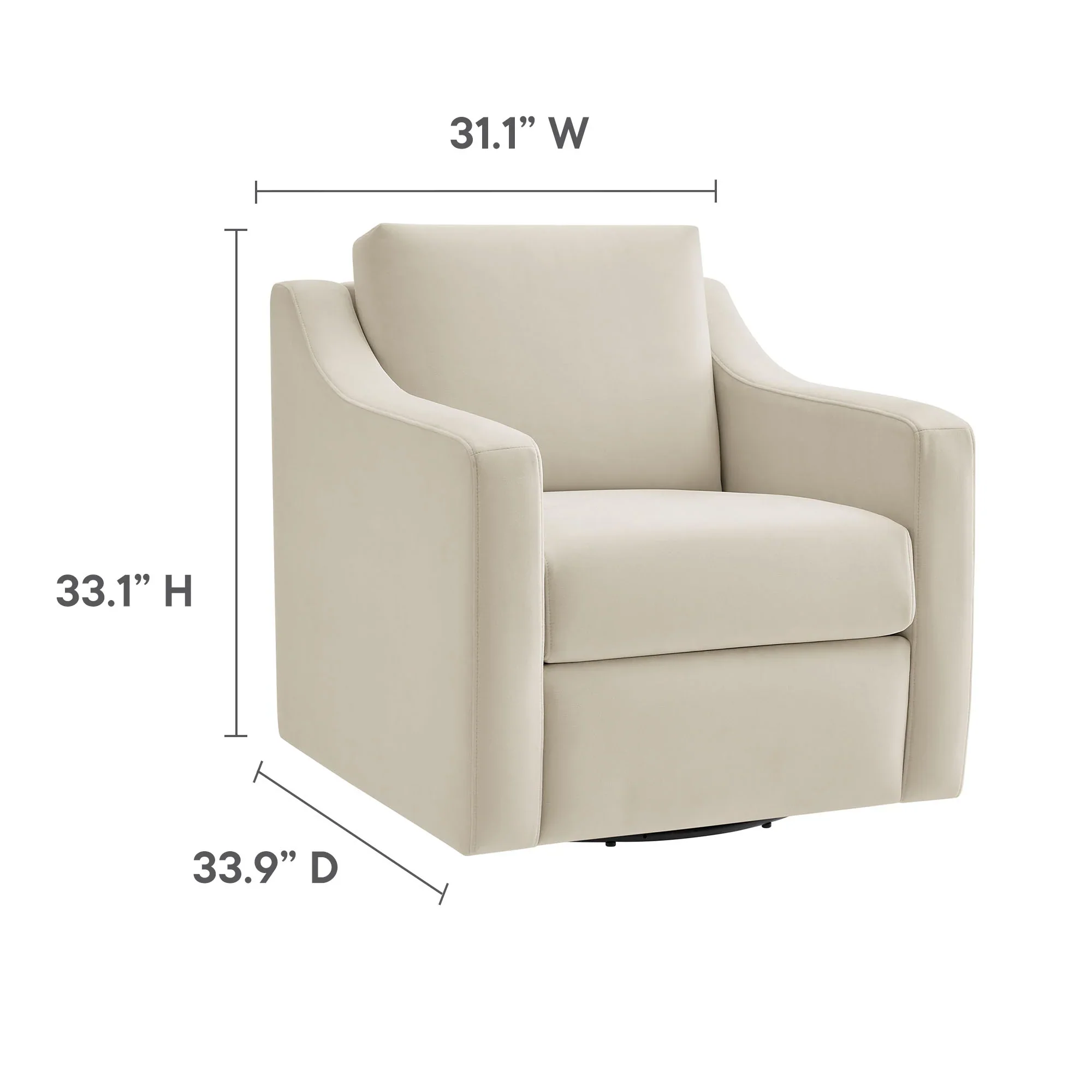 Liora Performance Velvet Armchair - Image 9