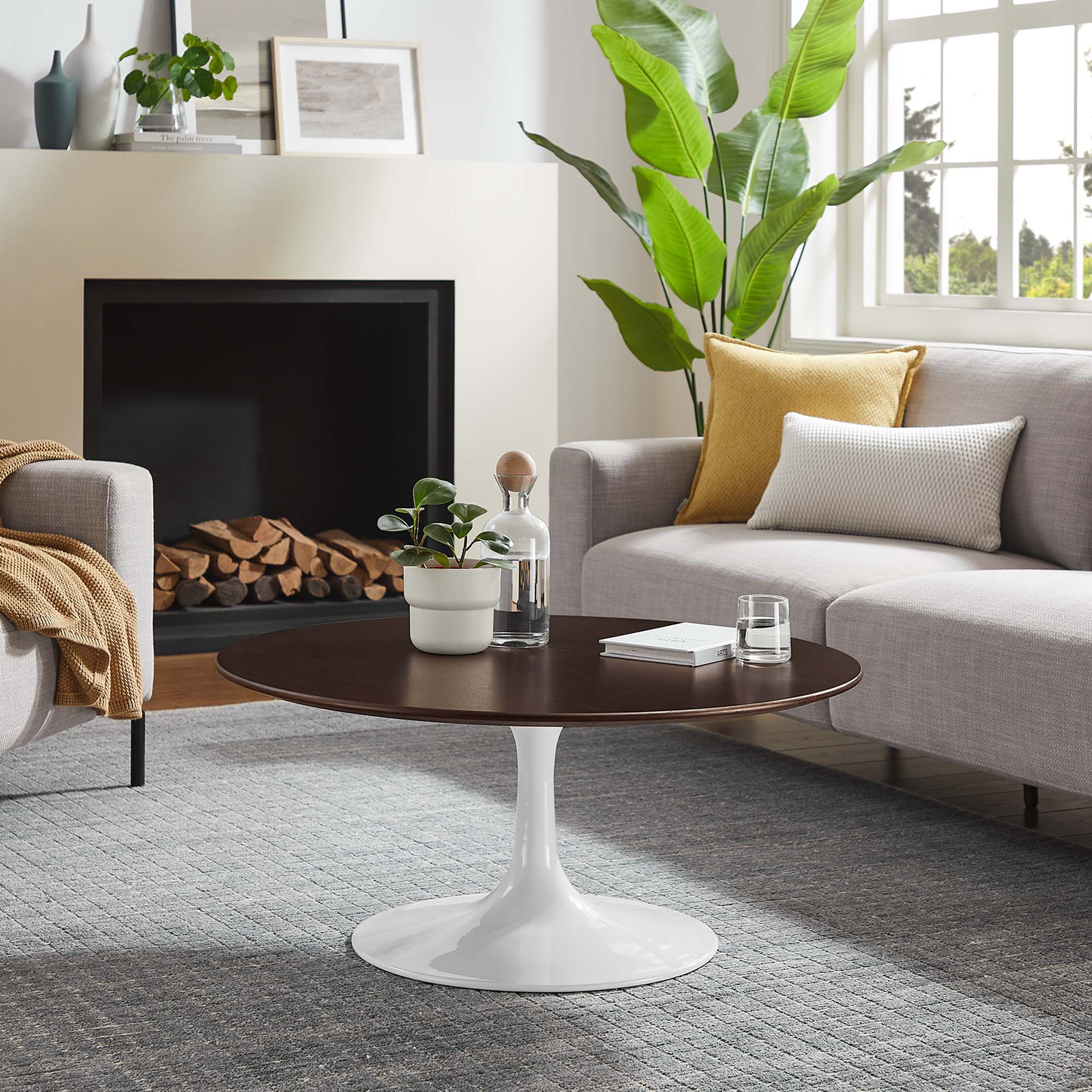 Lippa 36" Round Wood Coffee Table - Image 16