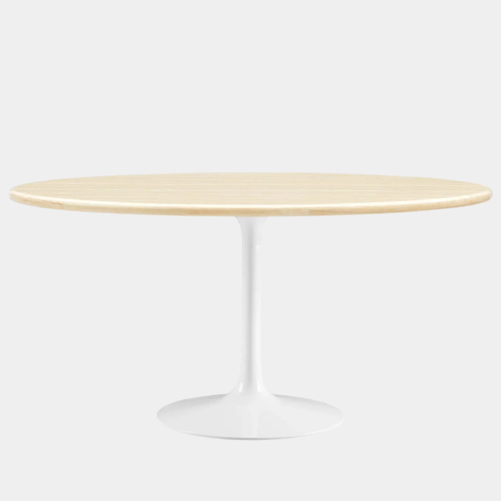 Lippa Oval Artificial Travertine Dining Table