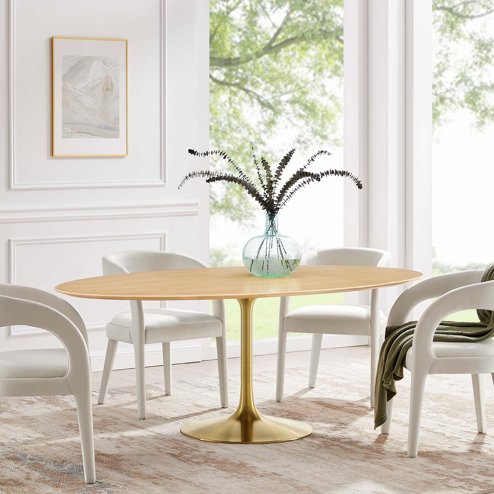 Lippa Oval Wood Dining Table - Image 170