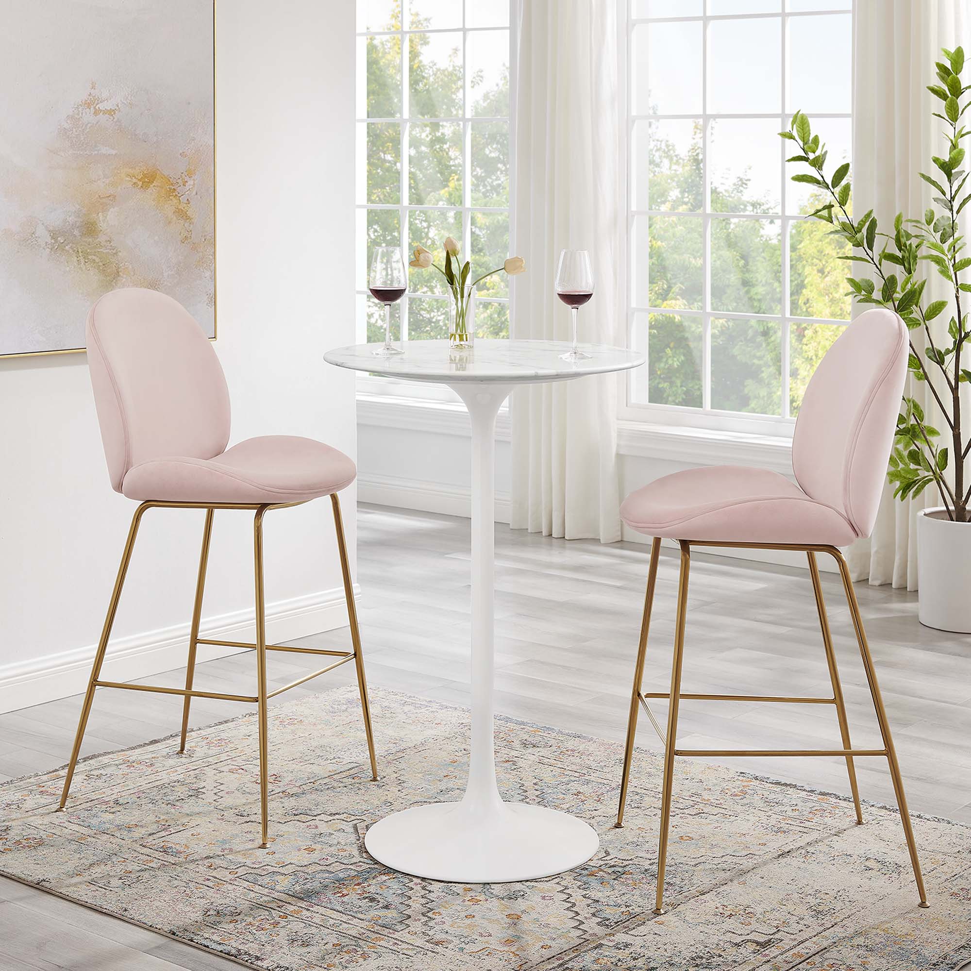 Lippa Round Artificial Marble Bar Table - Image 9