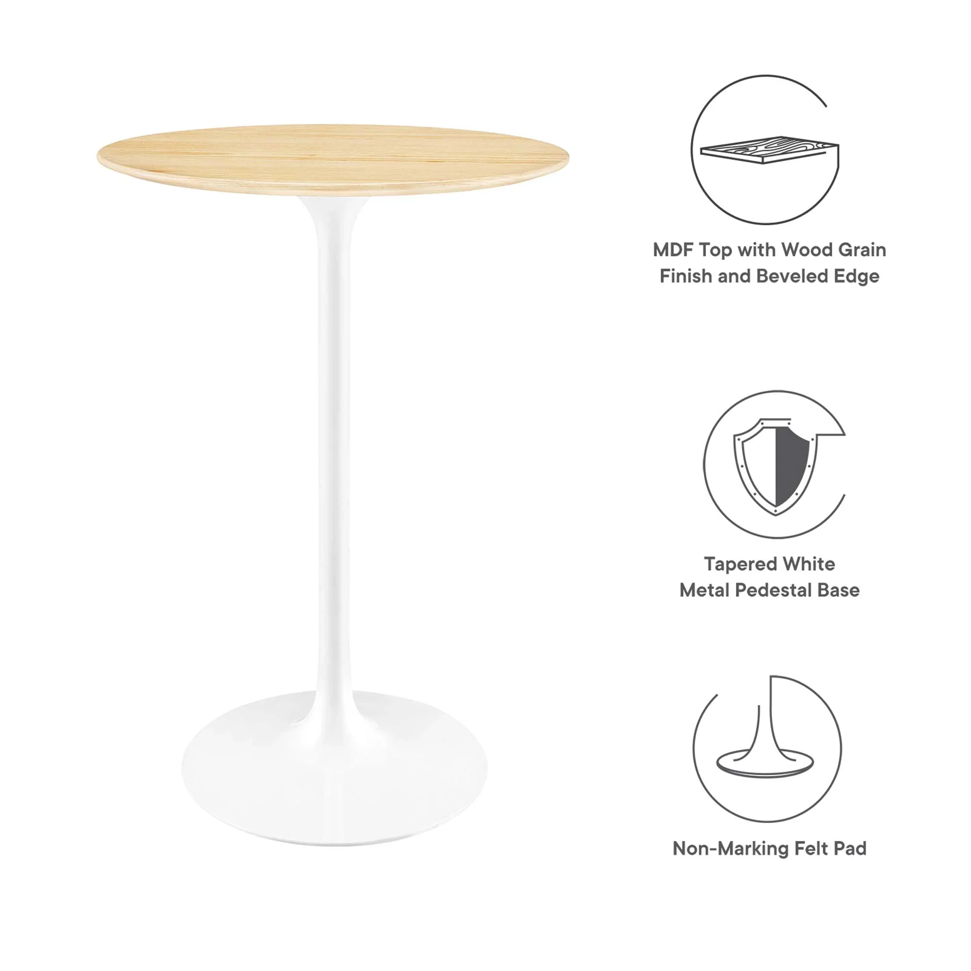 Lippa Round Wood Bar Table - Image 41