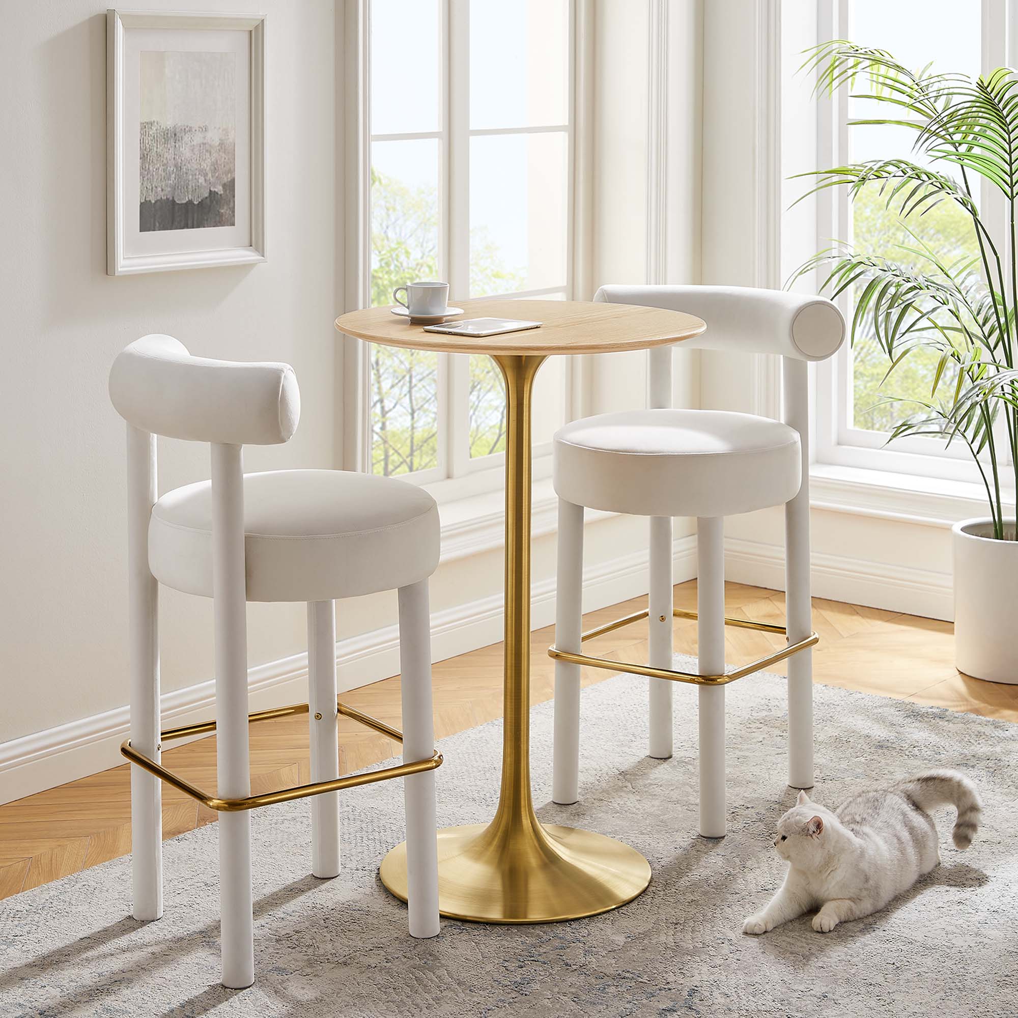Lippa Round Wood Bar Table - Image 51
