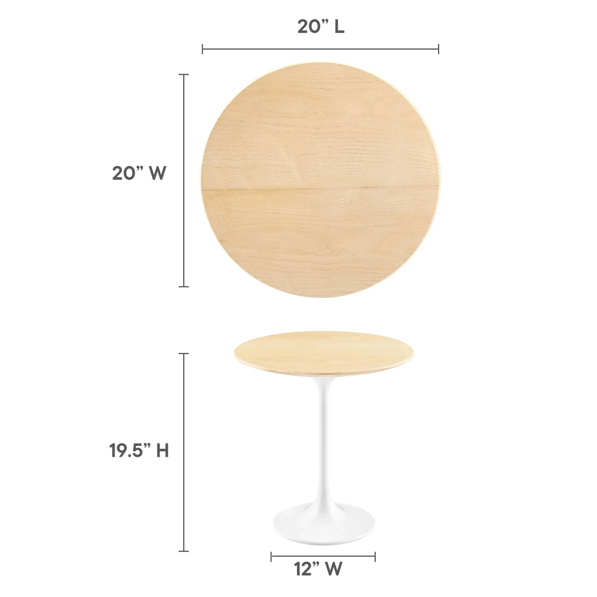 Lippa Round Wood Side Table - Image 17