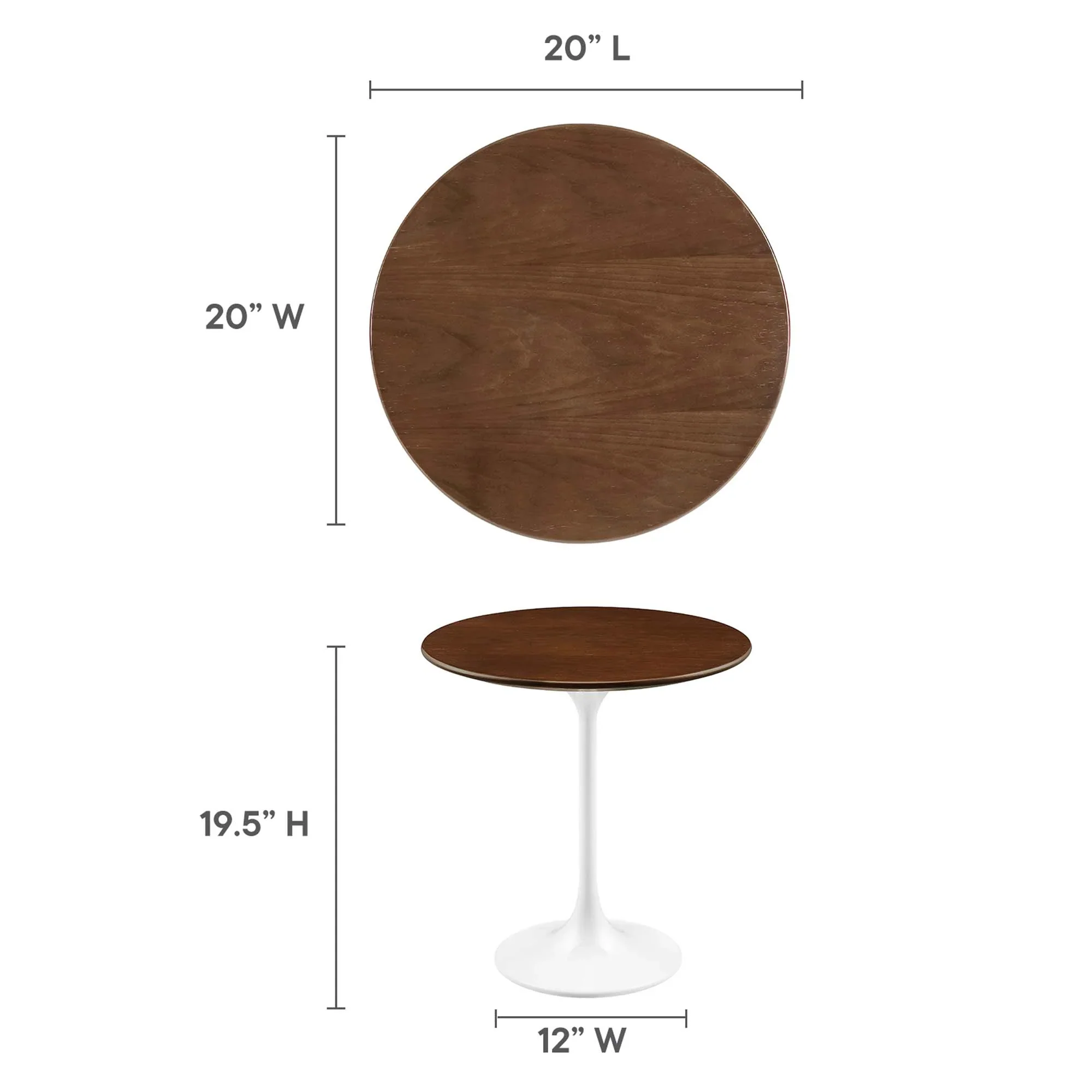Lippa Round Wood Side Table - Image 24