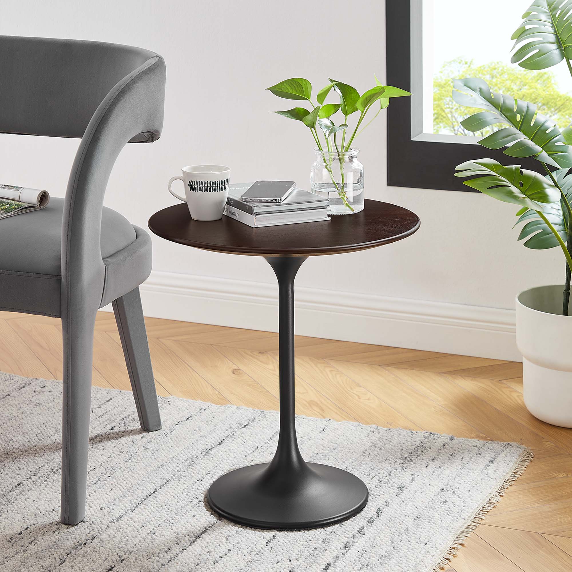 Lippa Round Wood Side Table - Image 55