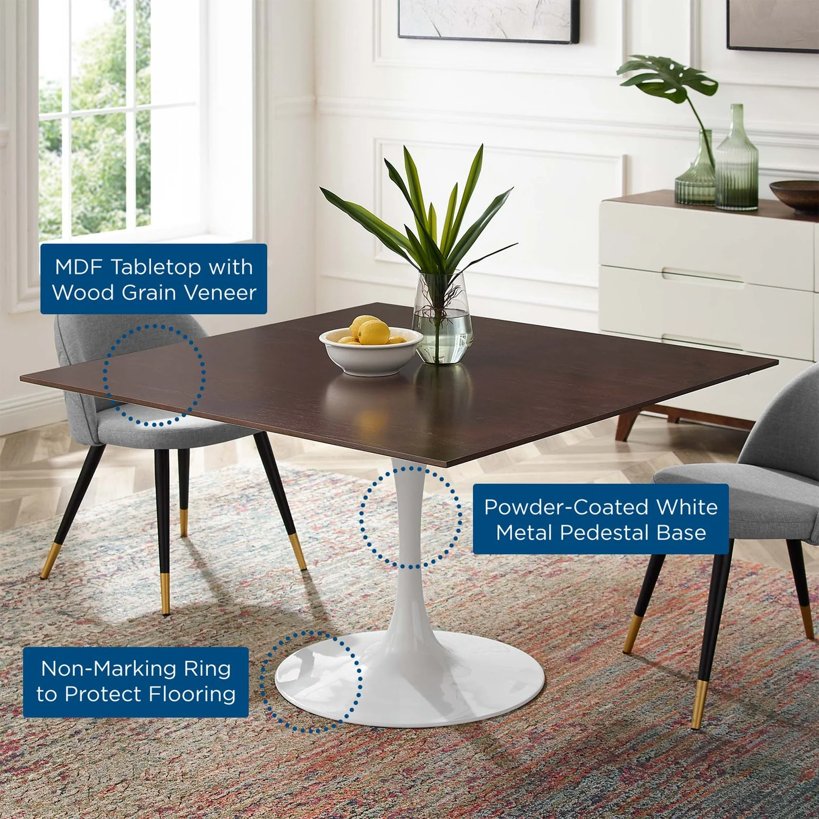 Lippa Square Wood Dining Table - Image 47