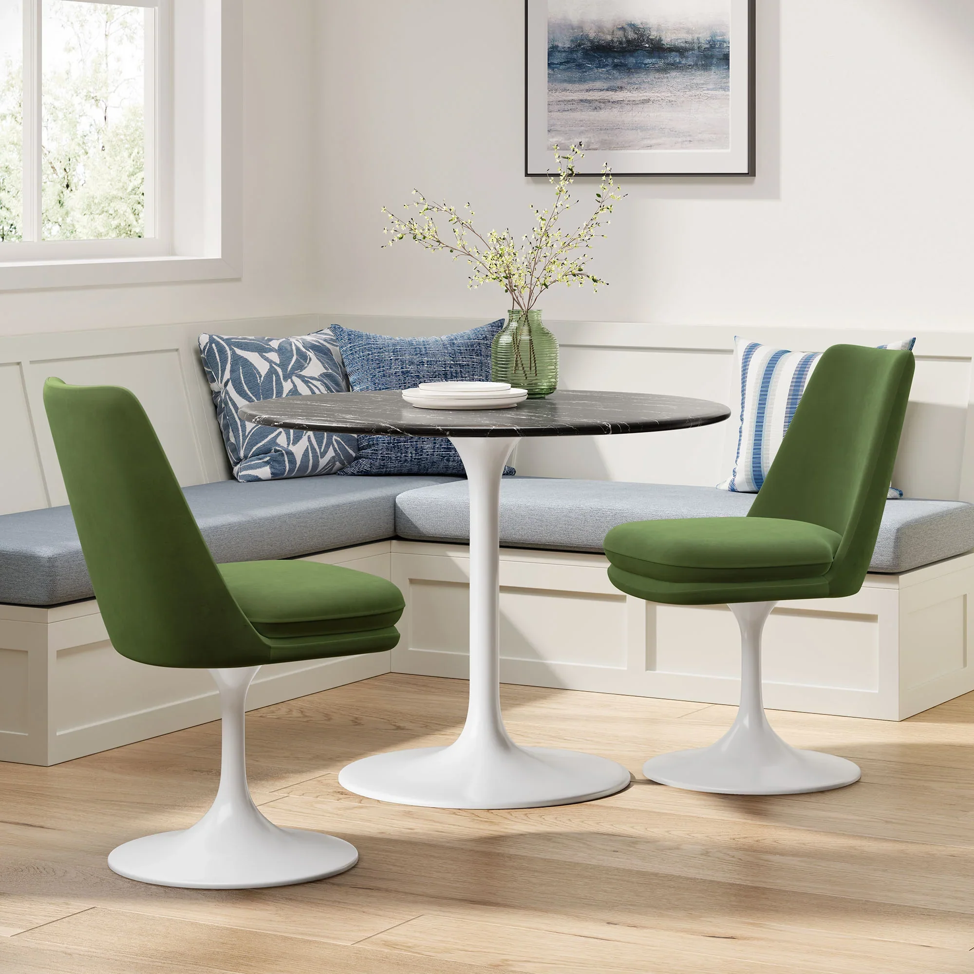 Lippa Swivel Dining Performance Velvet Side Chair - Image 18