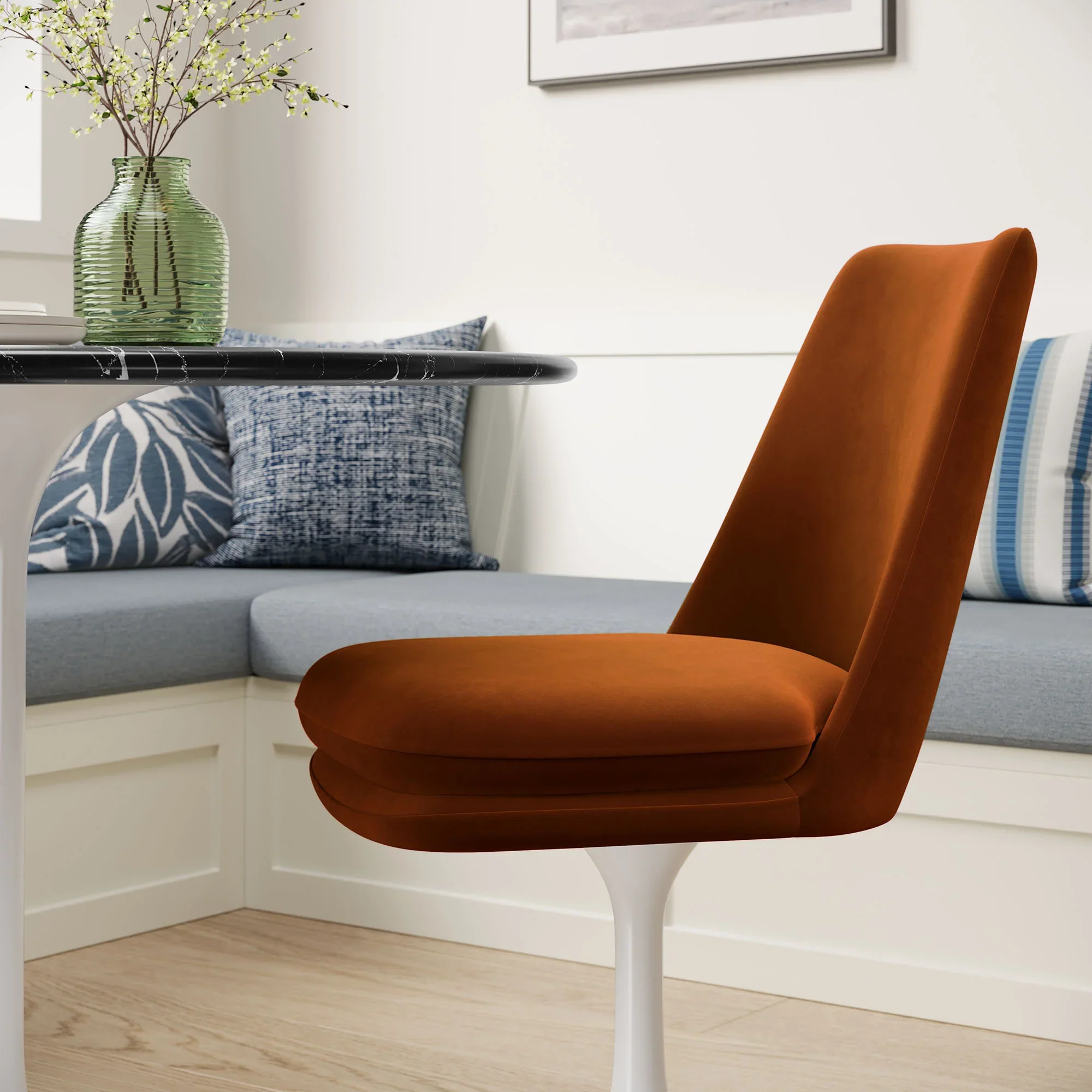 Lippa Swivel Dining Performance Velvet Side Chair - Image 23