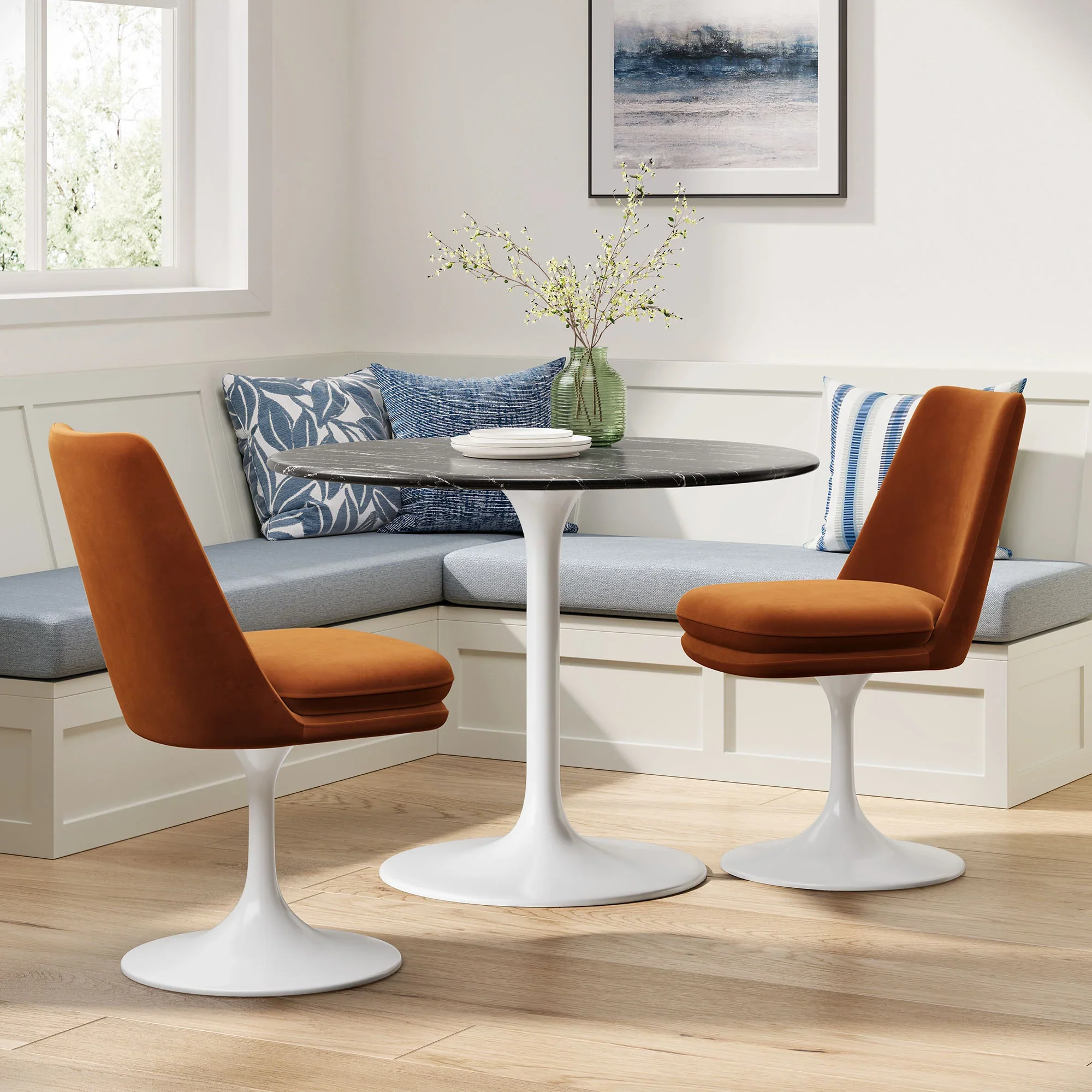 Lippa Swivel Dining Performance Velvet Side Chair - Image 28