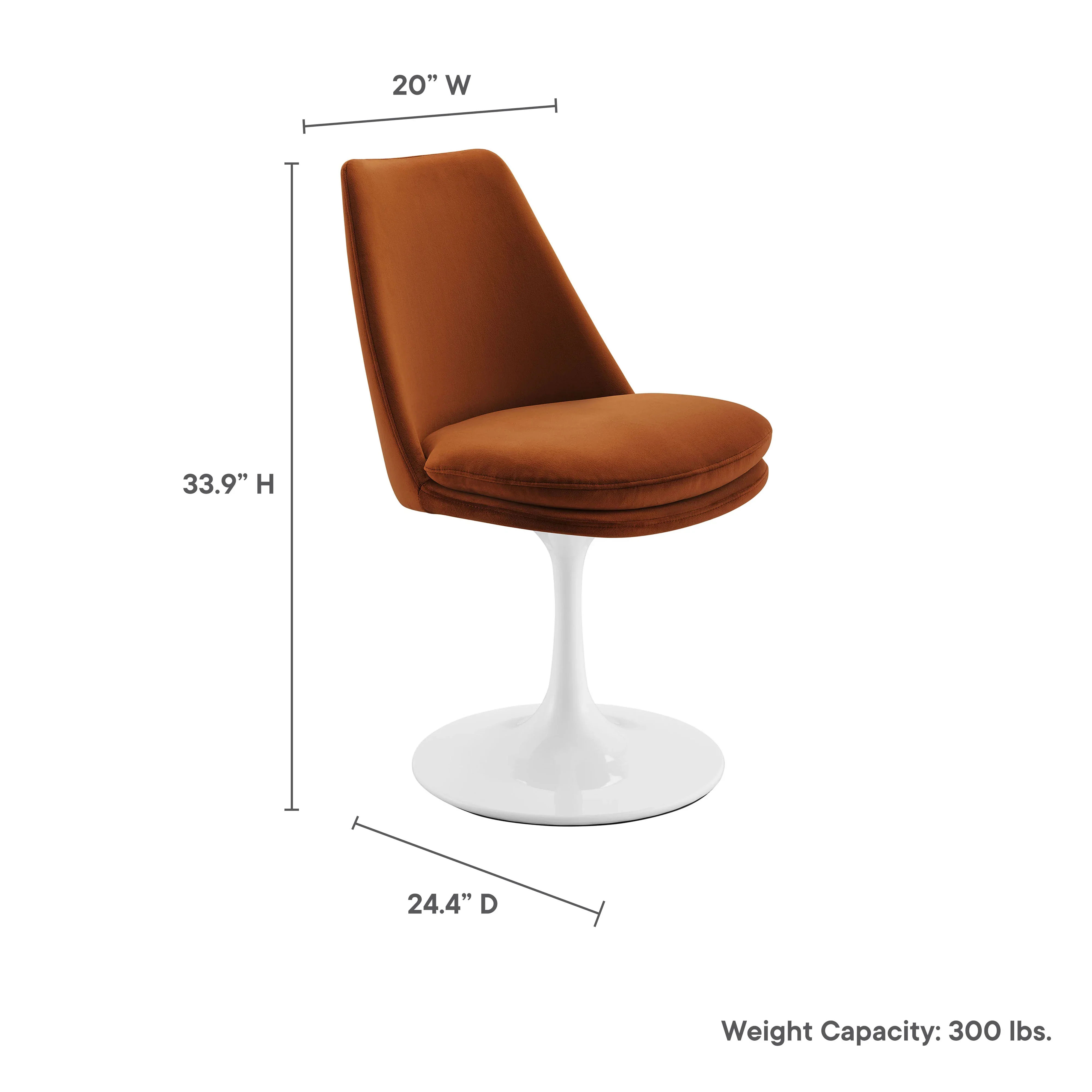 Lippa Swivel Dining Performance Velvet Side Chair - Image 30