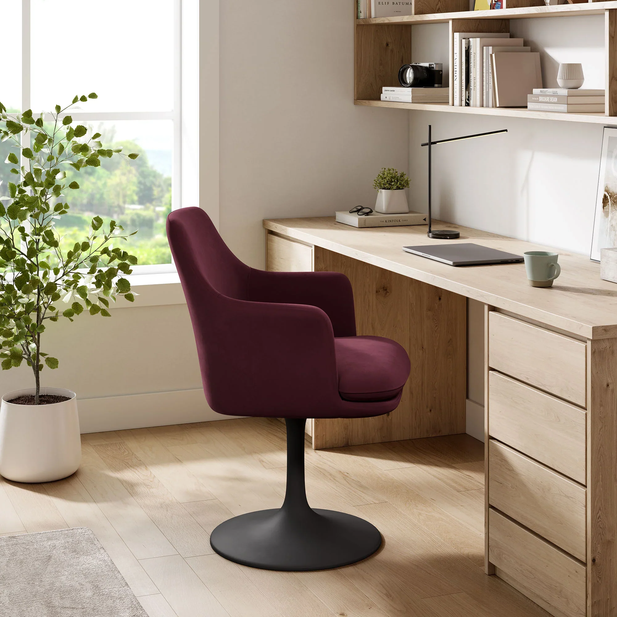 Lippa Swivel Dining Upholstered Armchair - Image 22