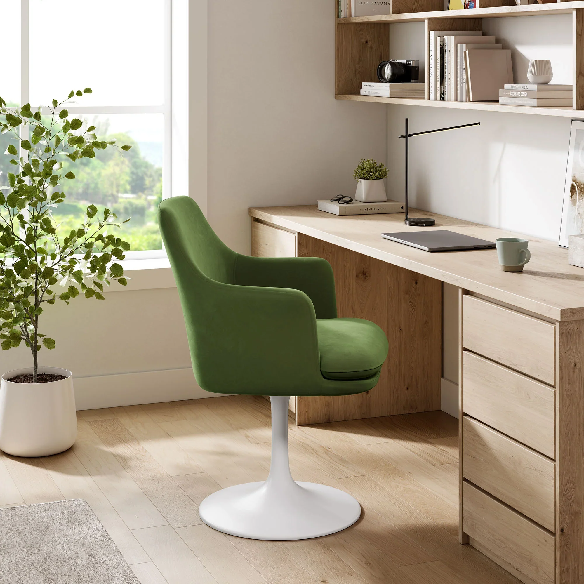 Lippa Swivel Dining Upholstered Armchair - Image 32